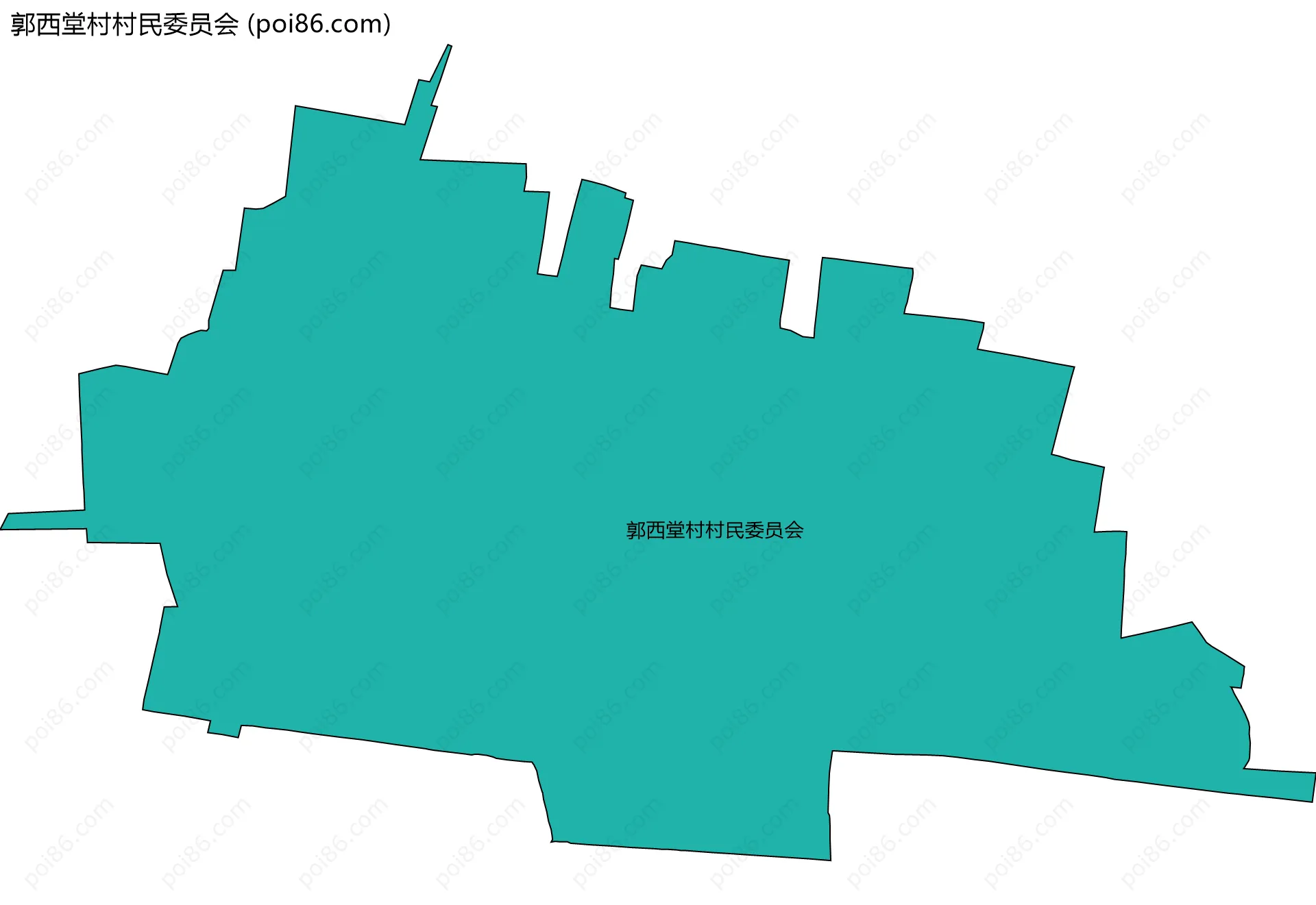 郭西堂村村民委员会边界地图
