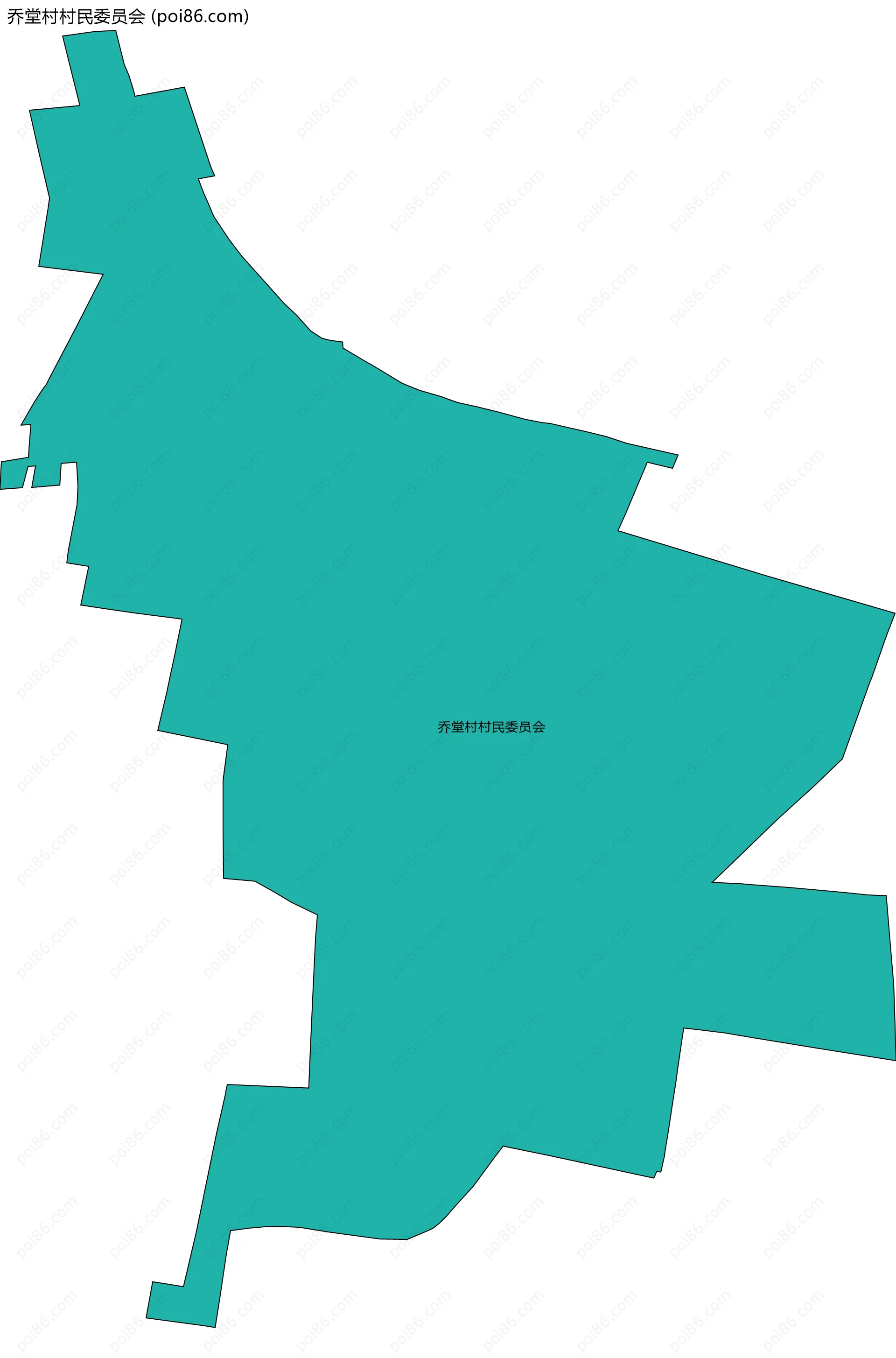乔堂村村民委员会边界地图
