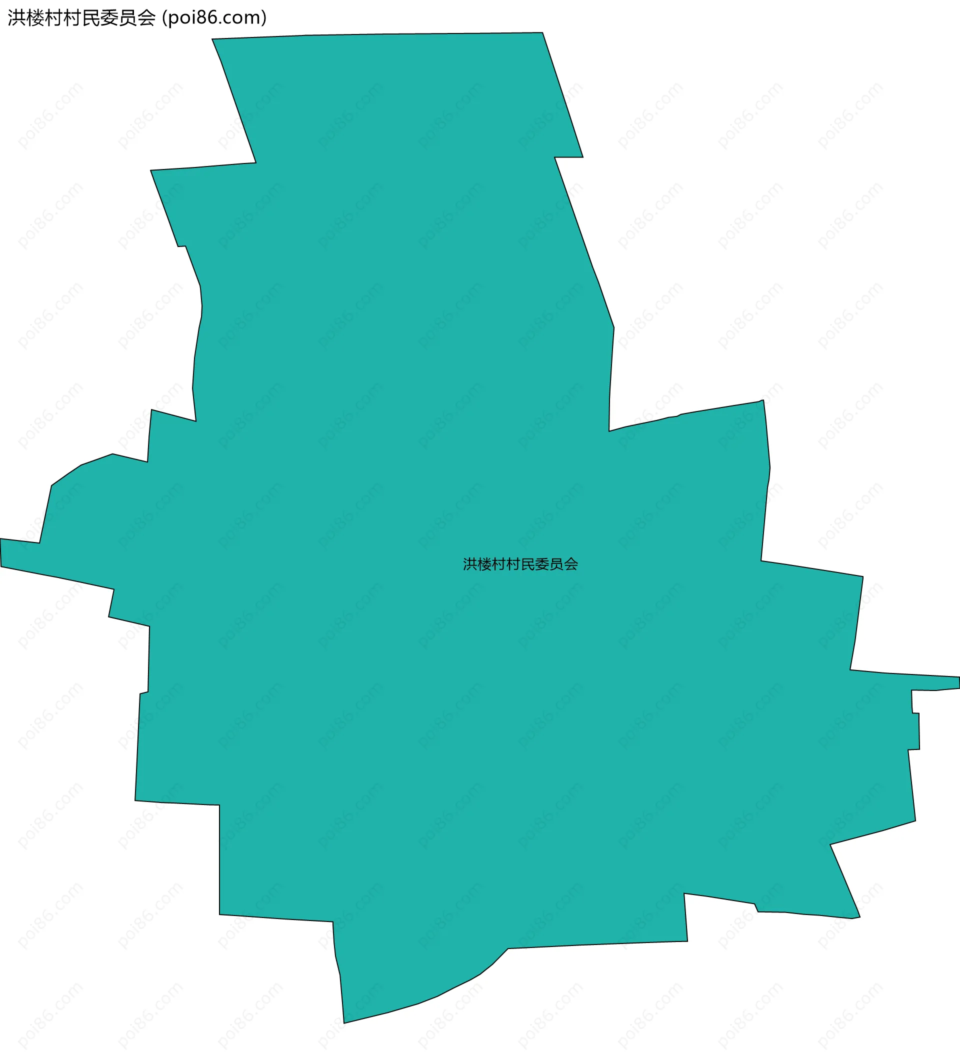 洪楼村村民委员会边界地图