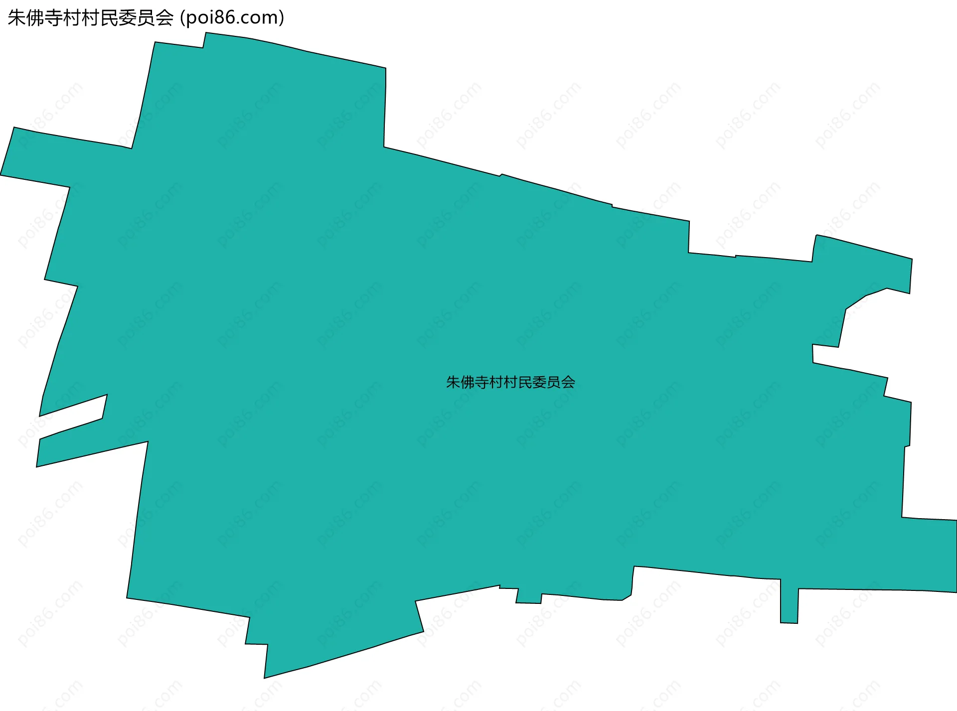 朱佛寺村村民委员会边界地图