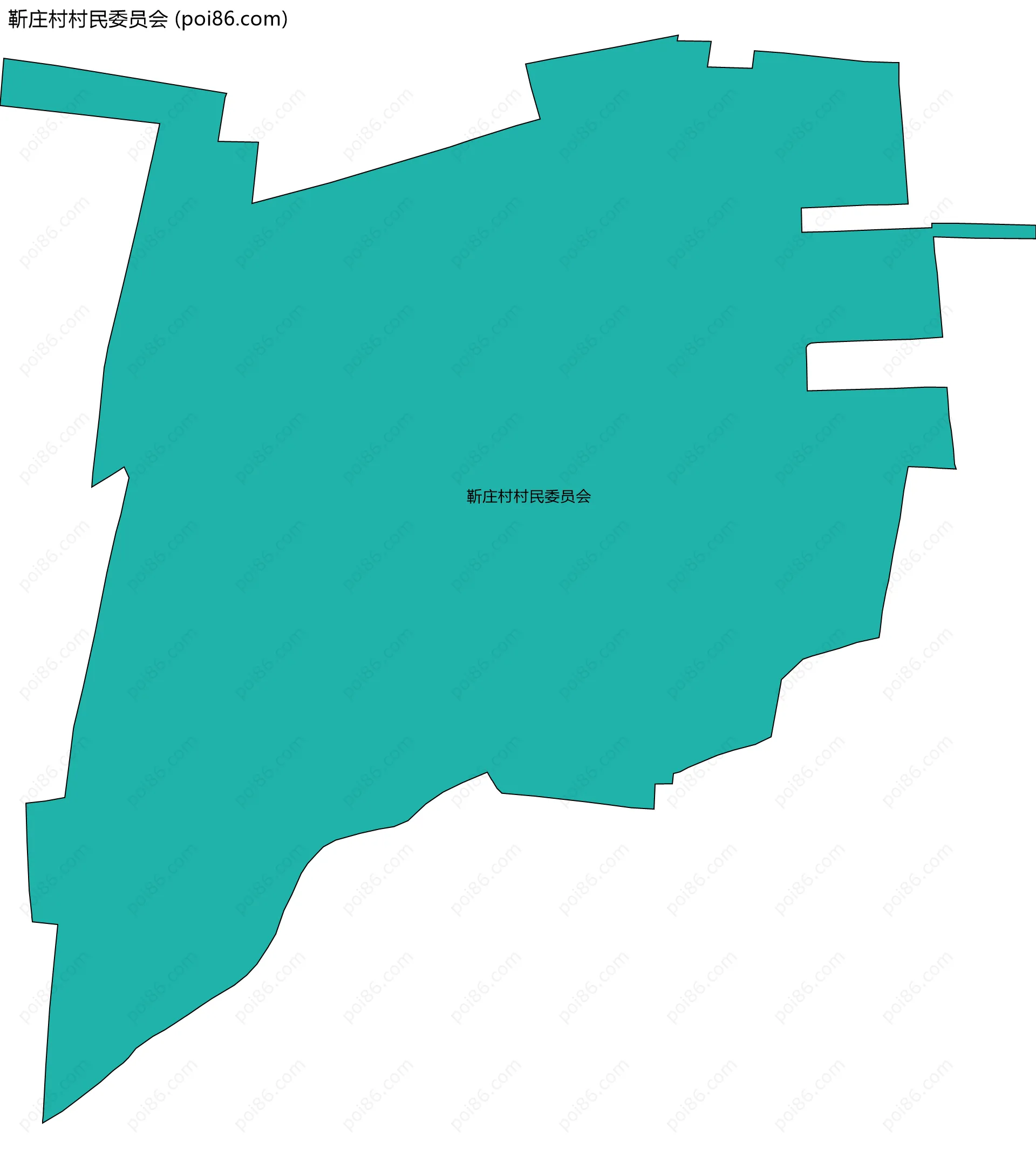 靳庄村村民委员会边界地图