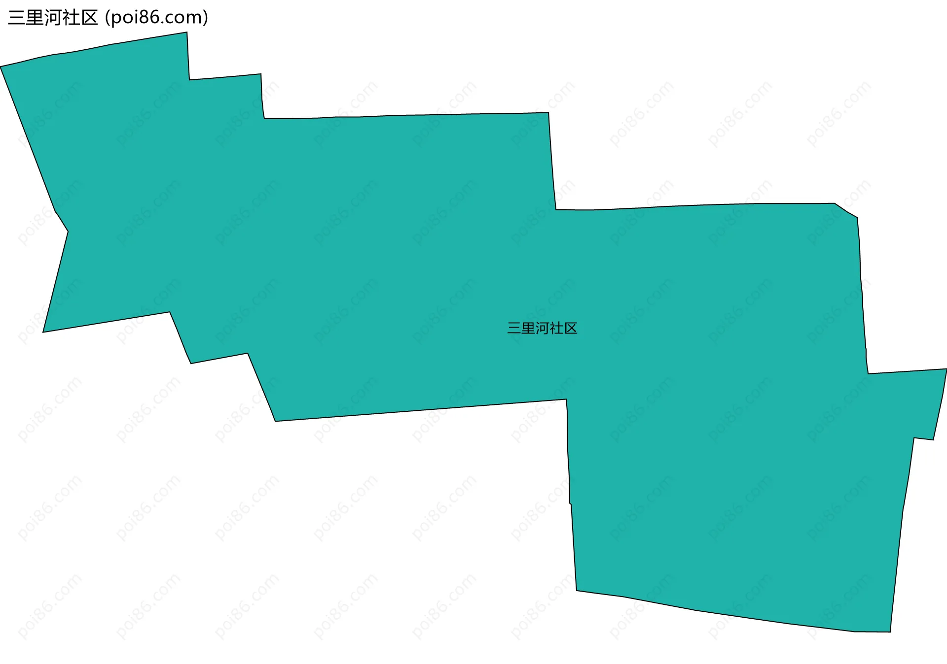 三里河社区边界地图