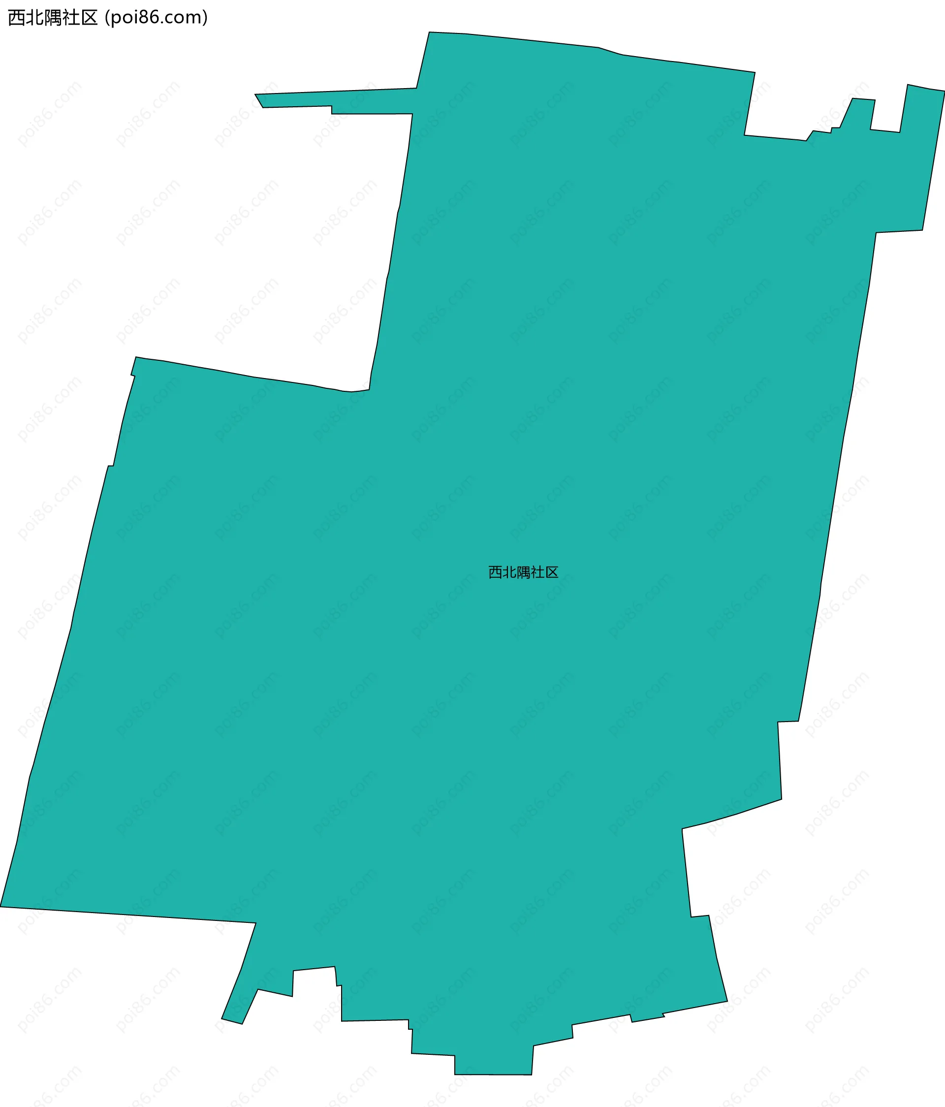 西北隅社区边界地图