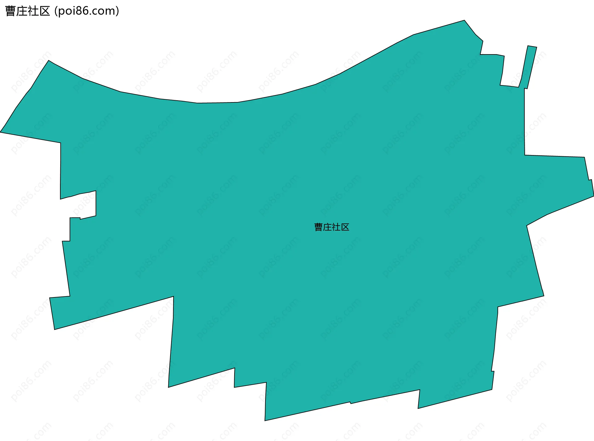 曹庄社区边界地图