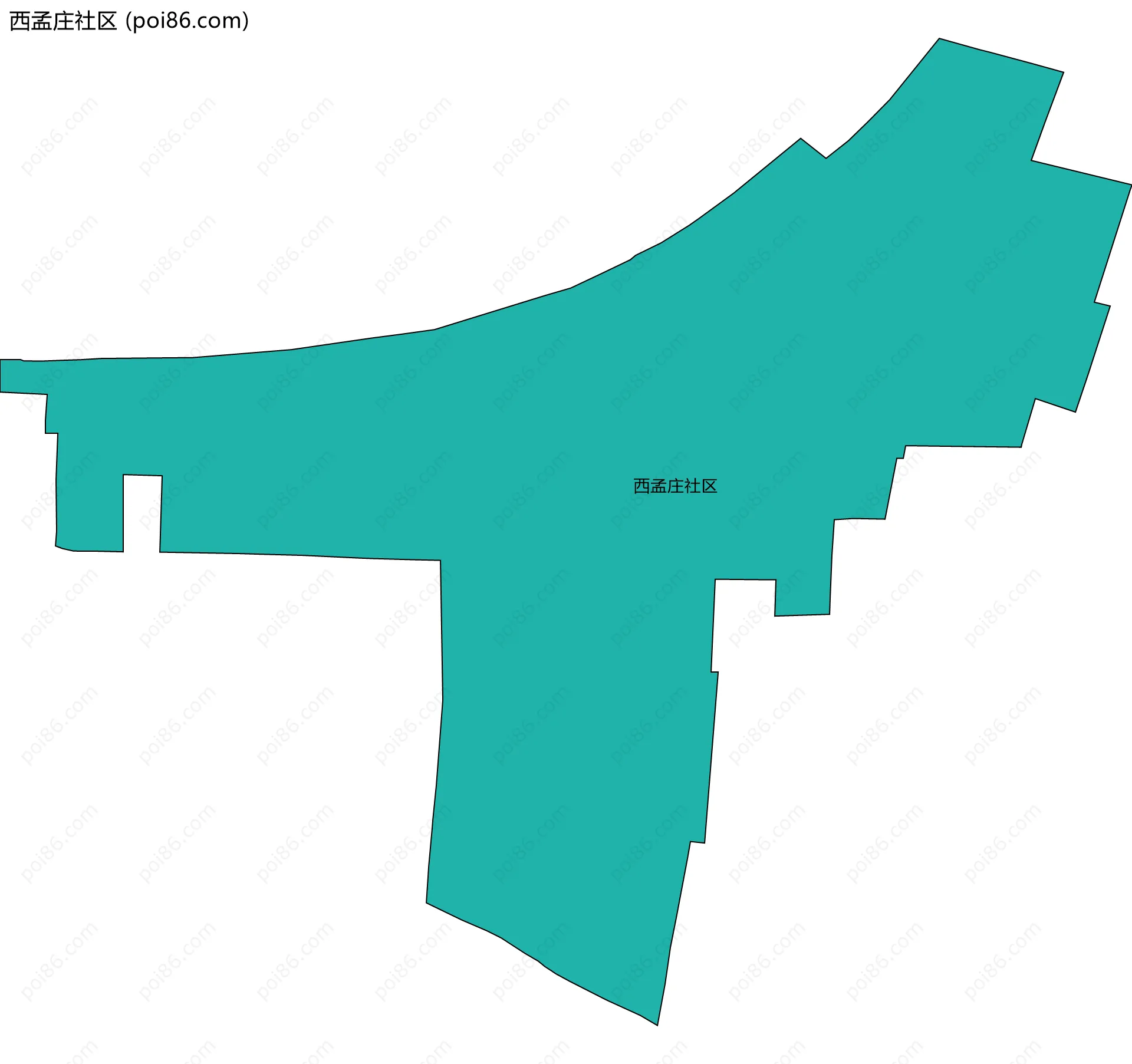西孟庄社区边界地图