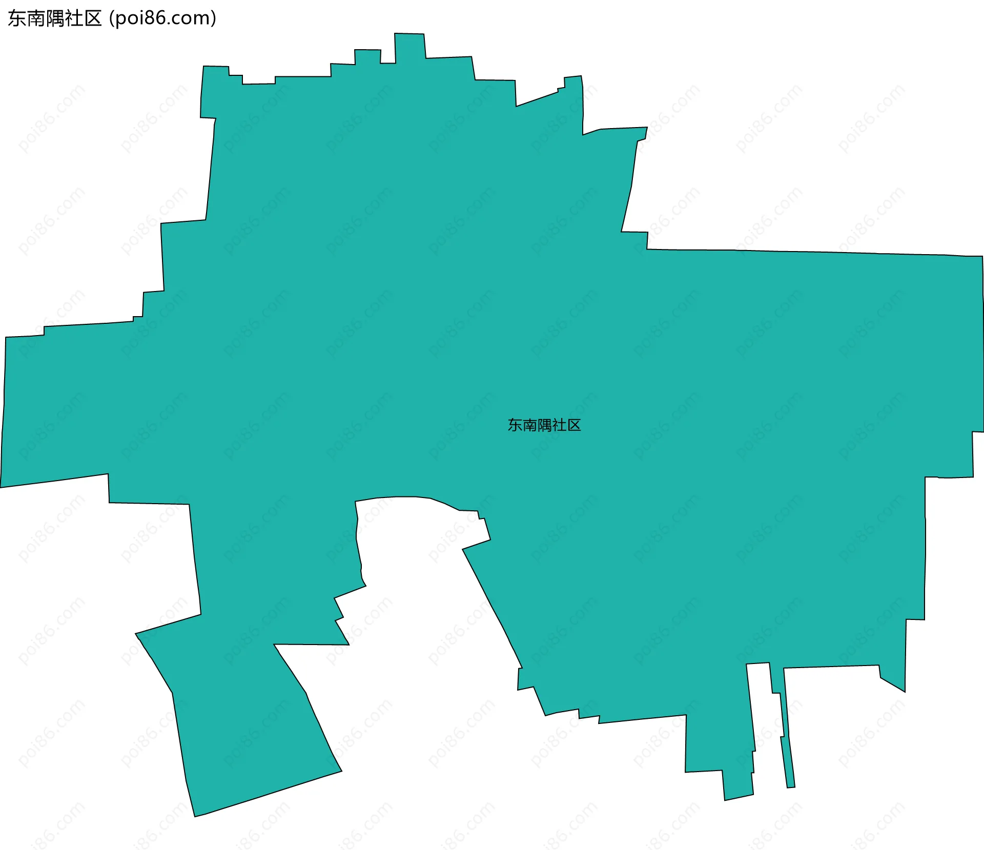 东南隅社区边界地图