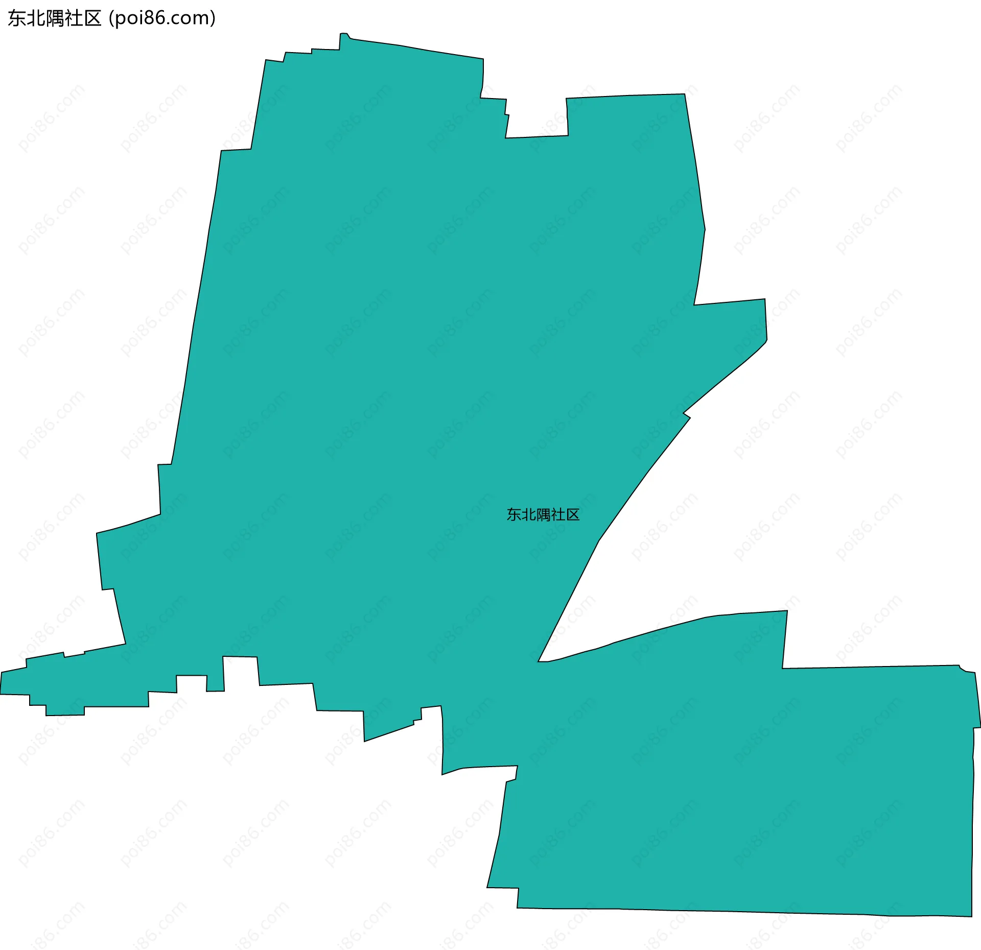东北隅社区边界地图