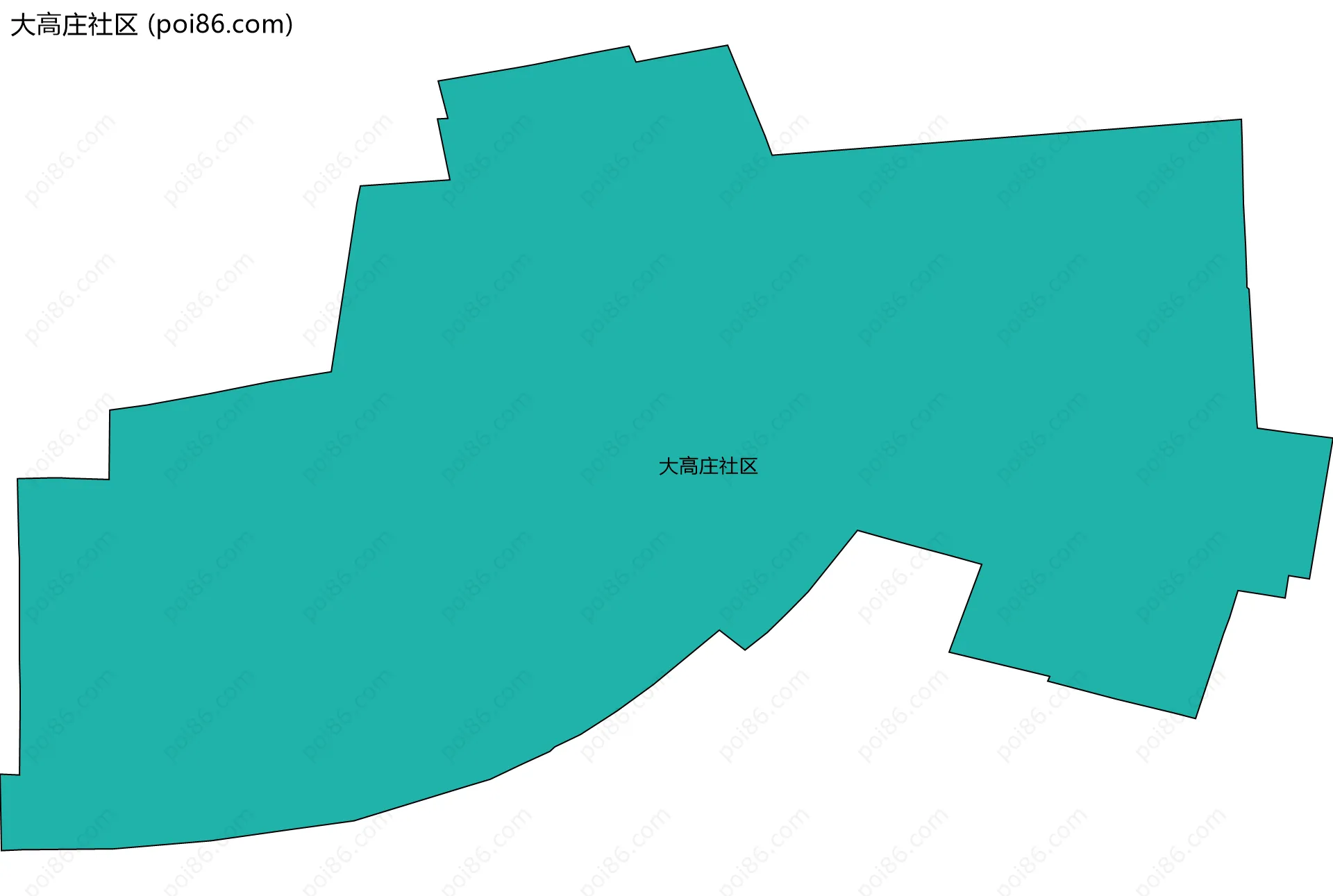 大高庄社区边界地图
