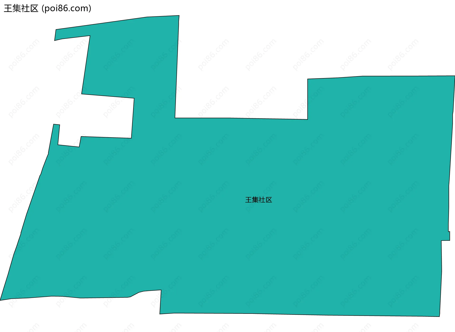 王集社区边界地图