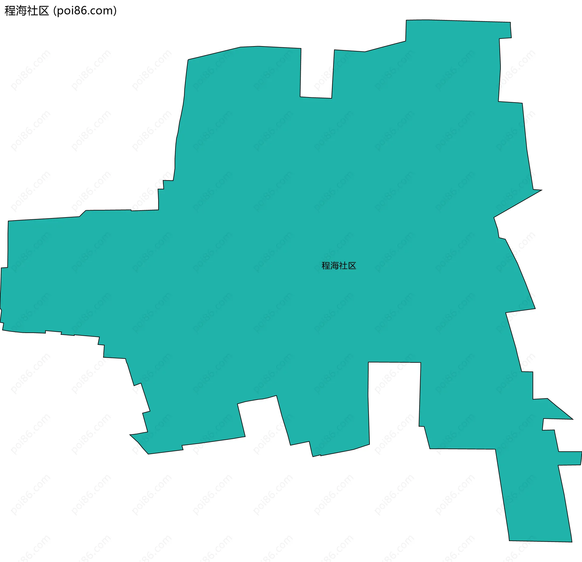 程海社区边界地图