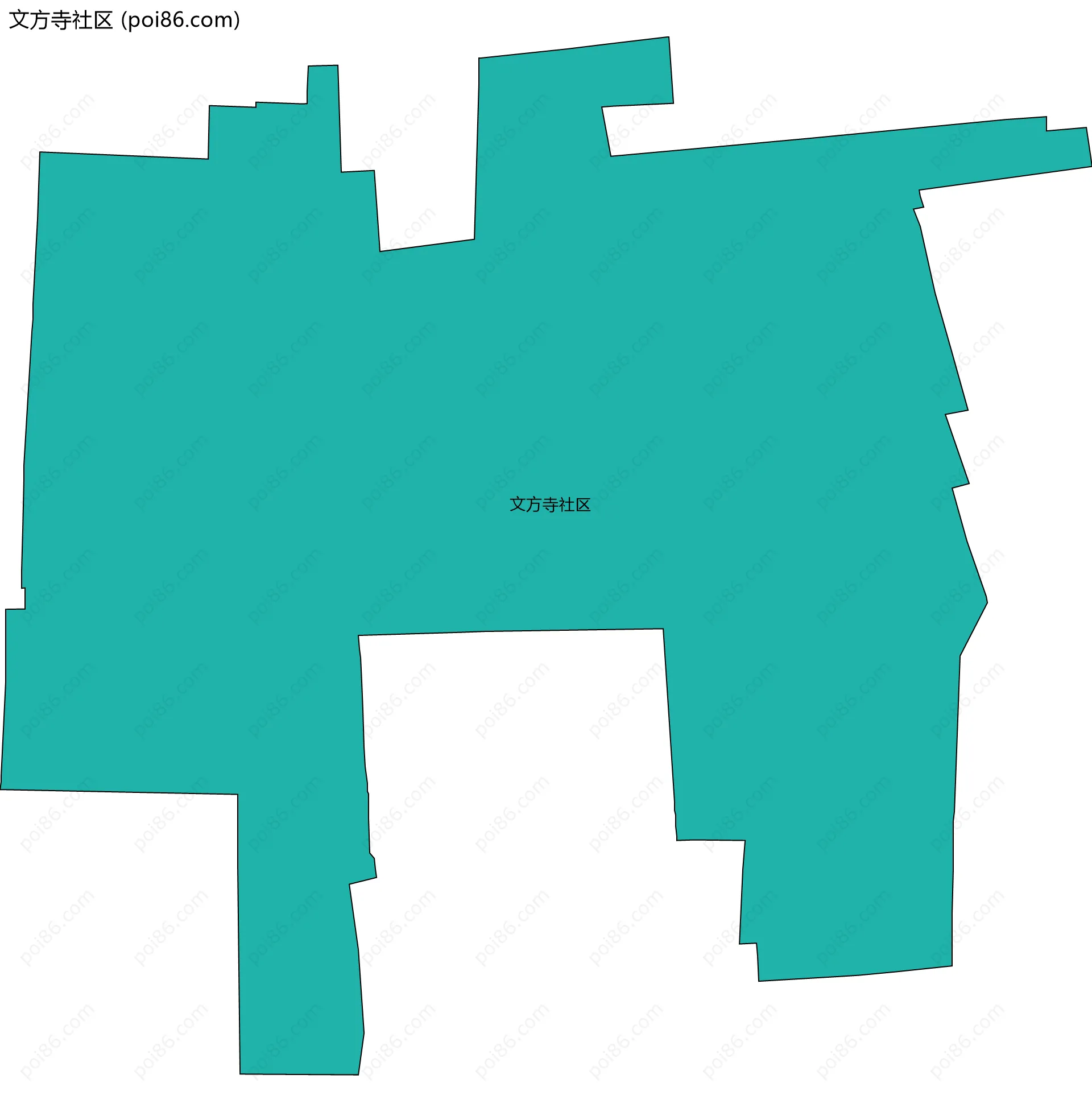 文方寺社区边界地图