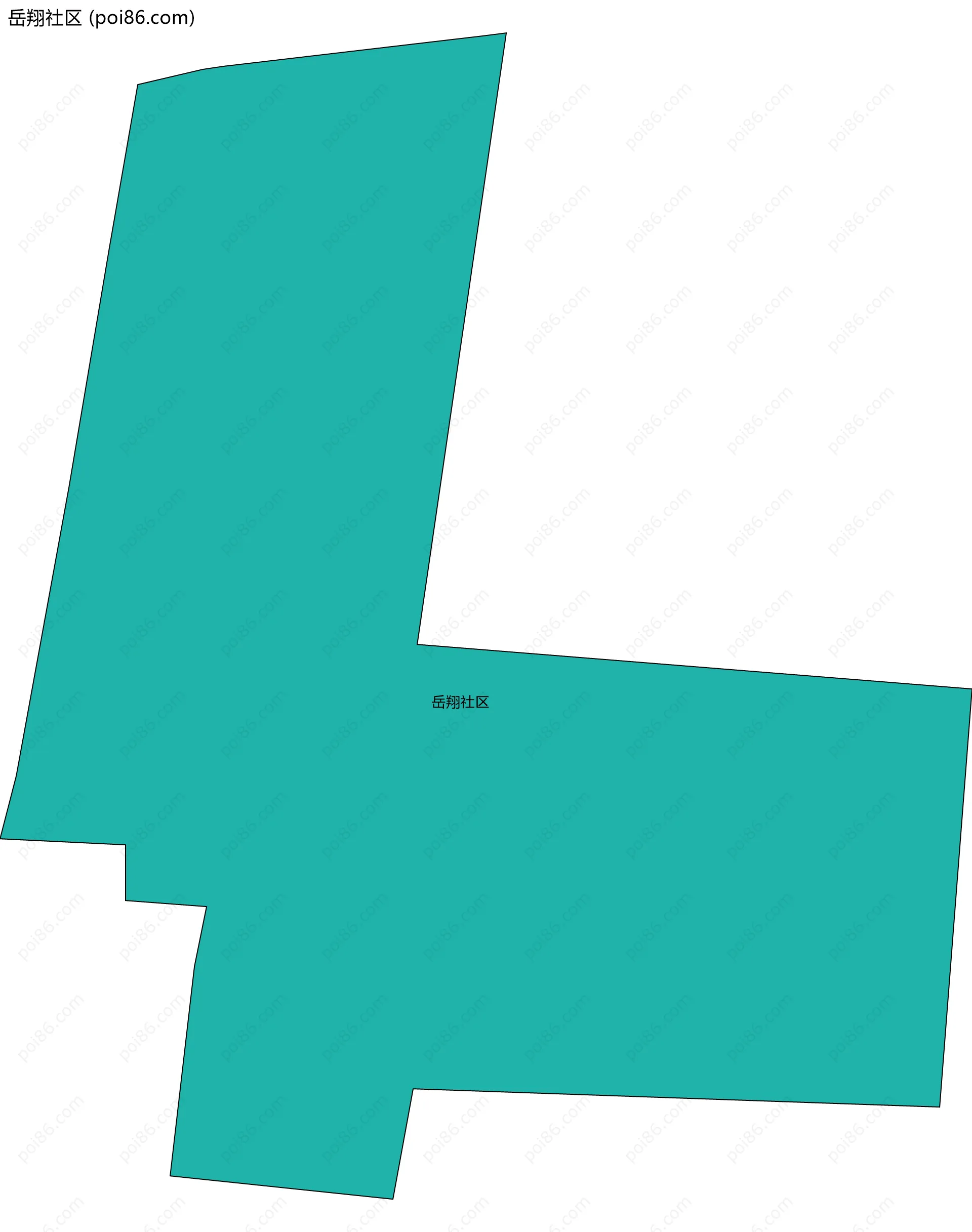 岳翔社区边界地图