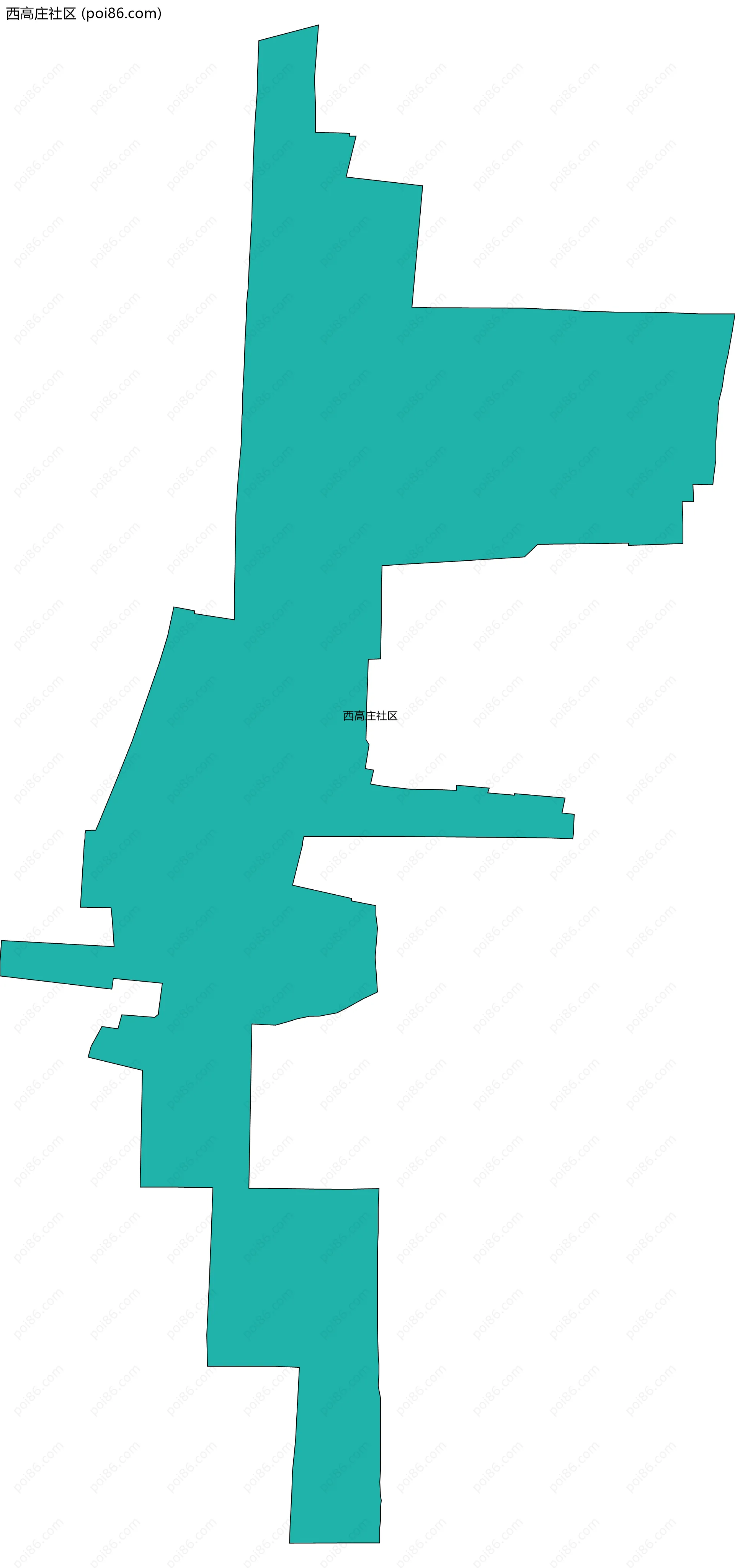 西高庄社区边界地图