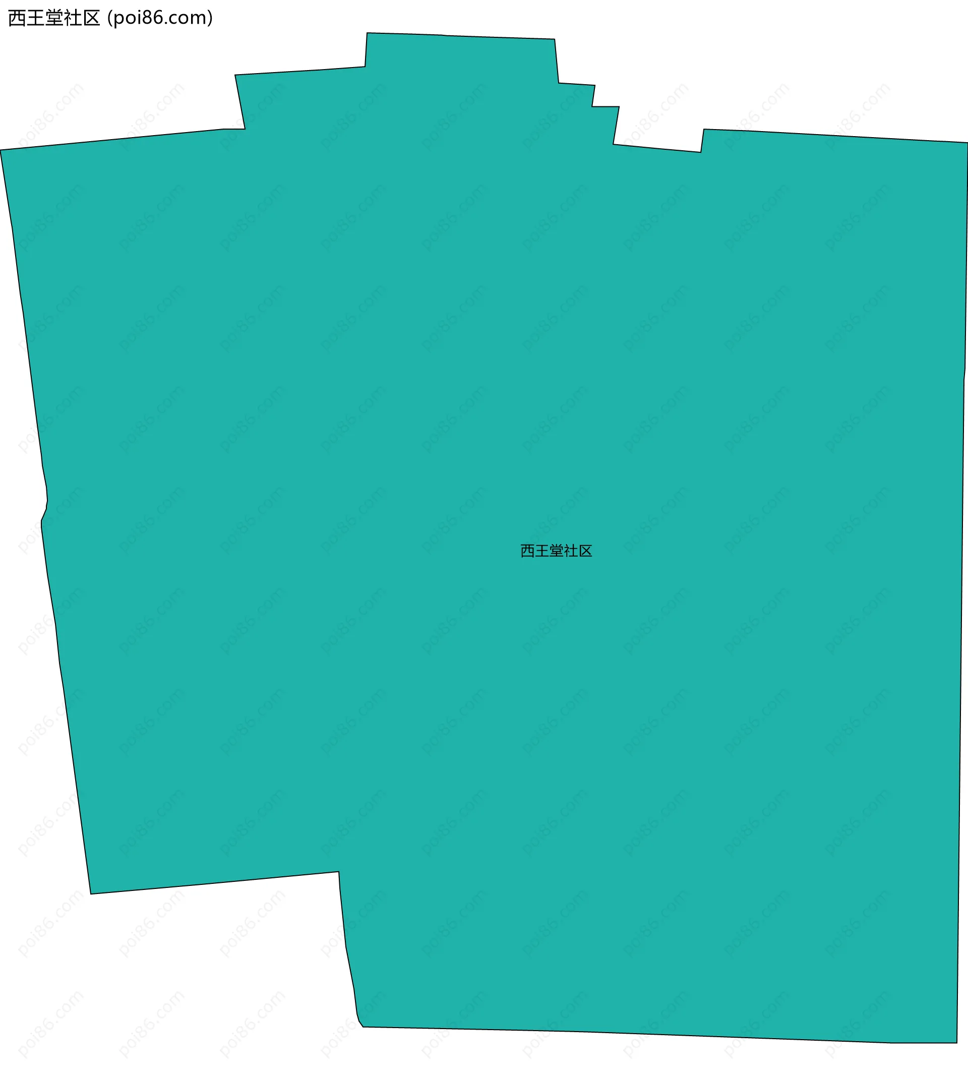 西王堂社区边界地图