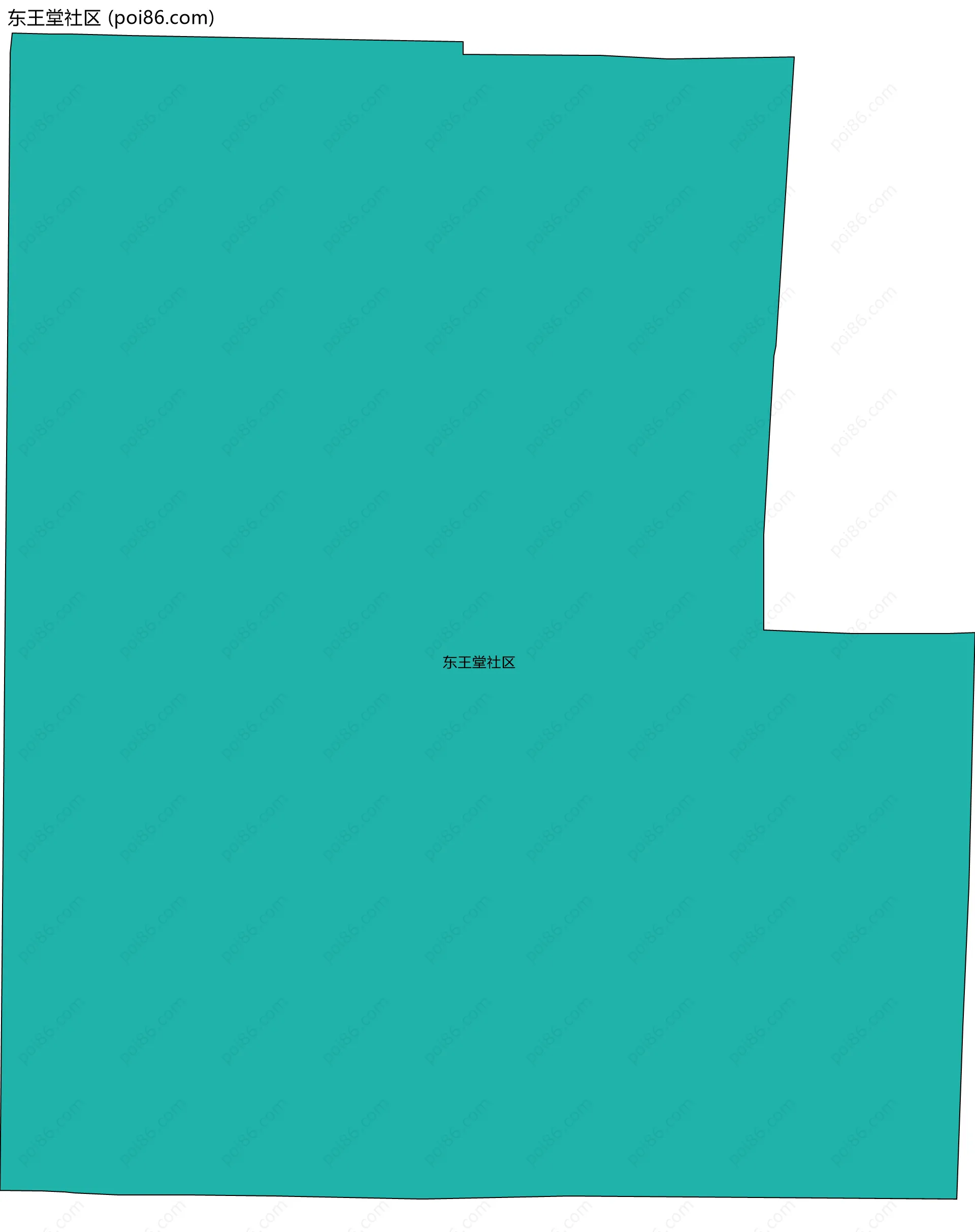 东王堂社区边界地图