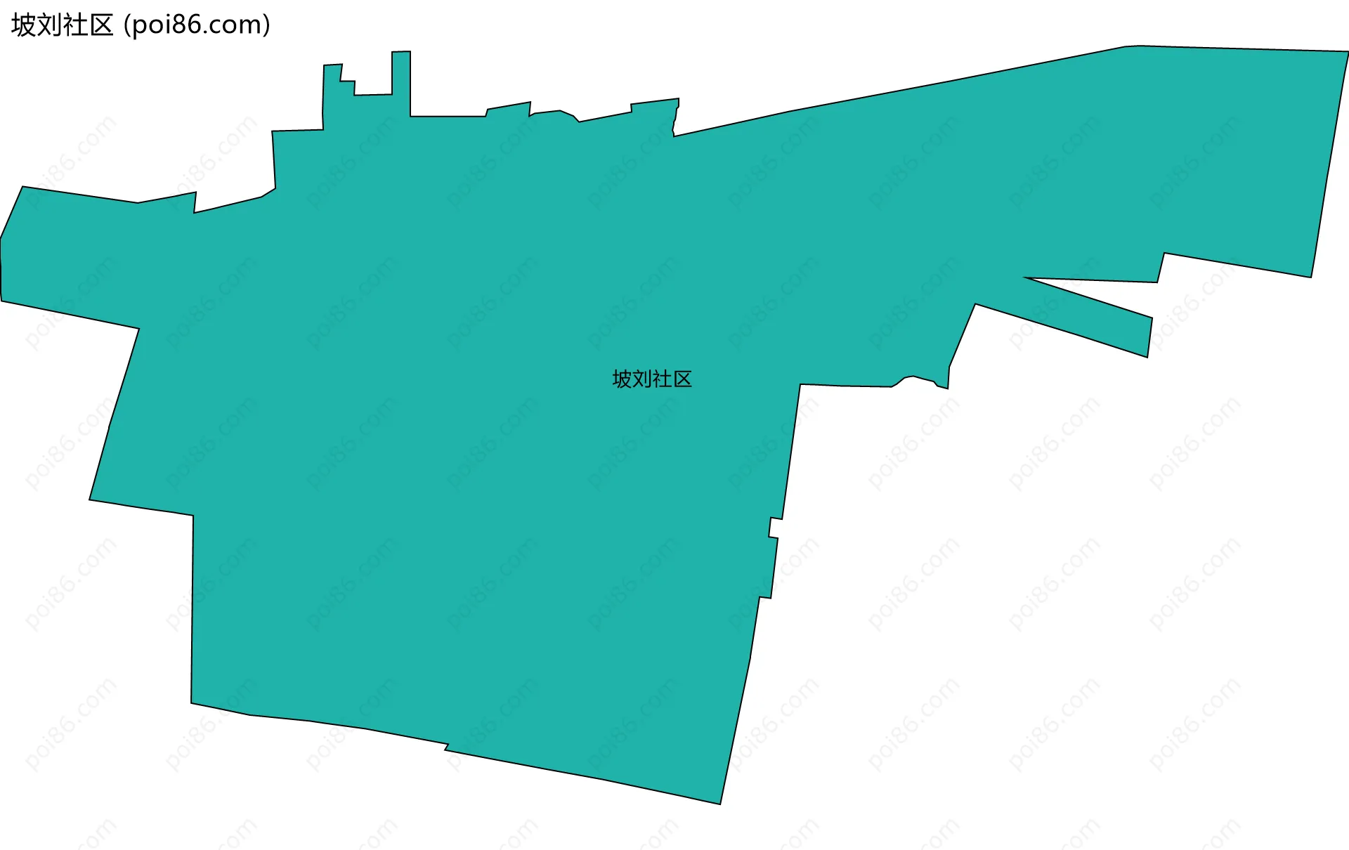 坡刘社区边界地图