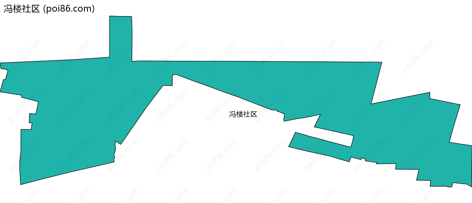 冯楼社区边界地图