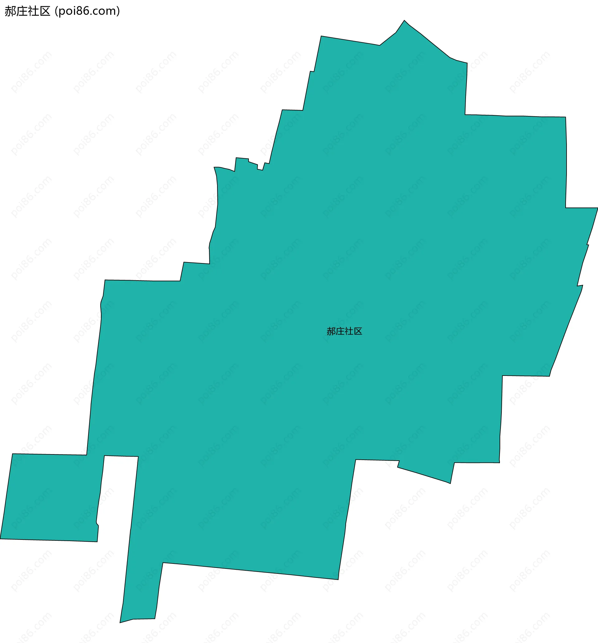 郝庄社区边界地图