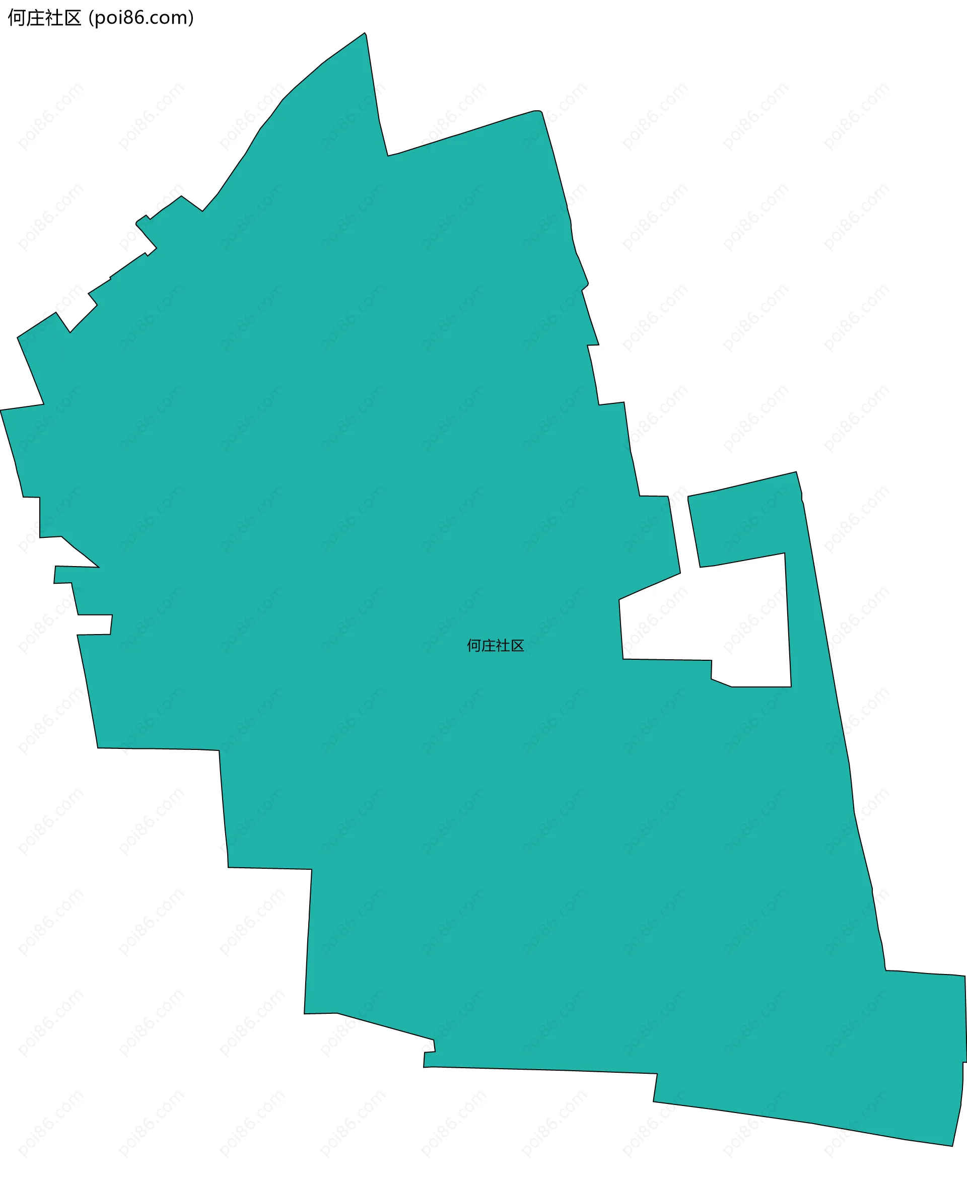 何庄社区边界地图