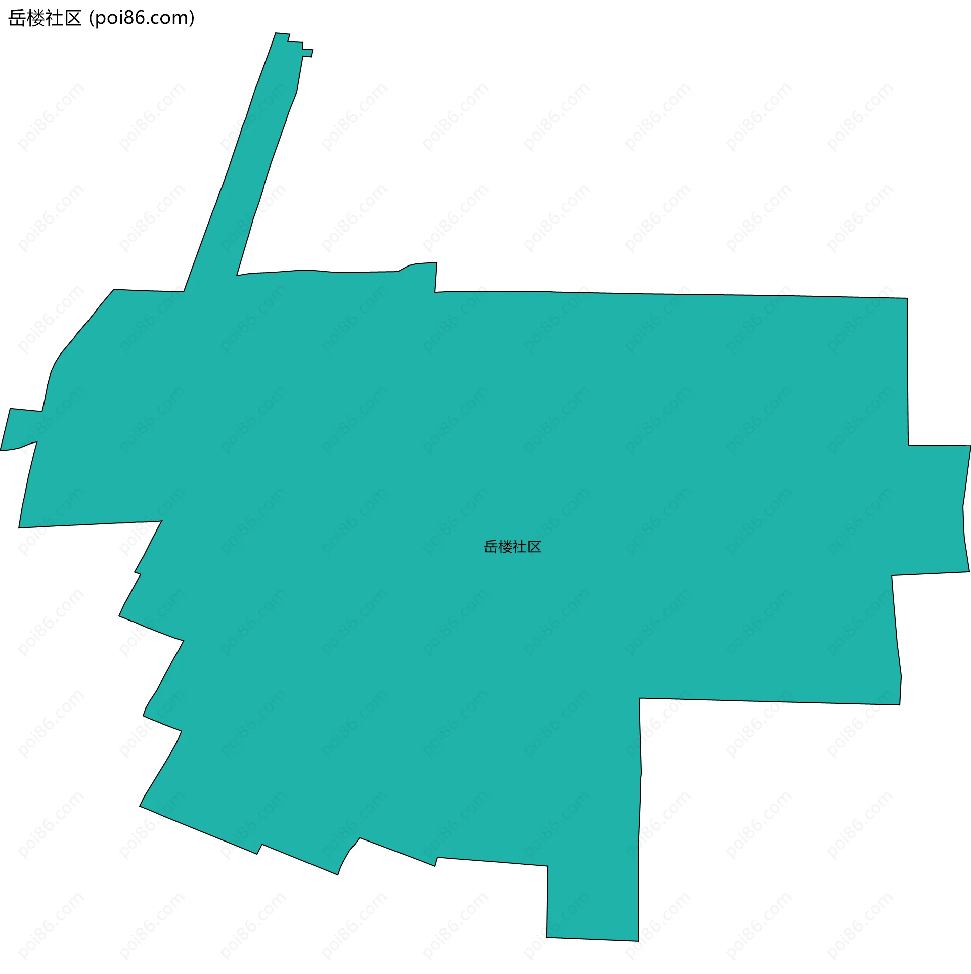 岳楼社区边界地图