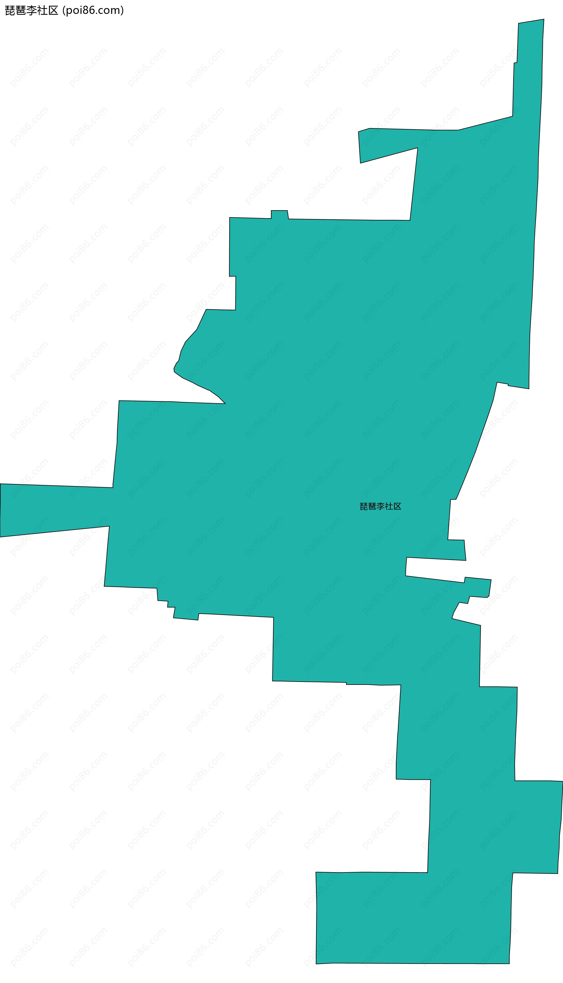 琵琶李社区边界地图