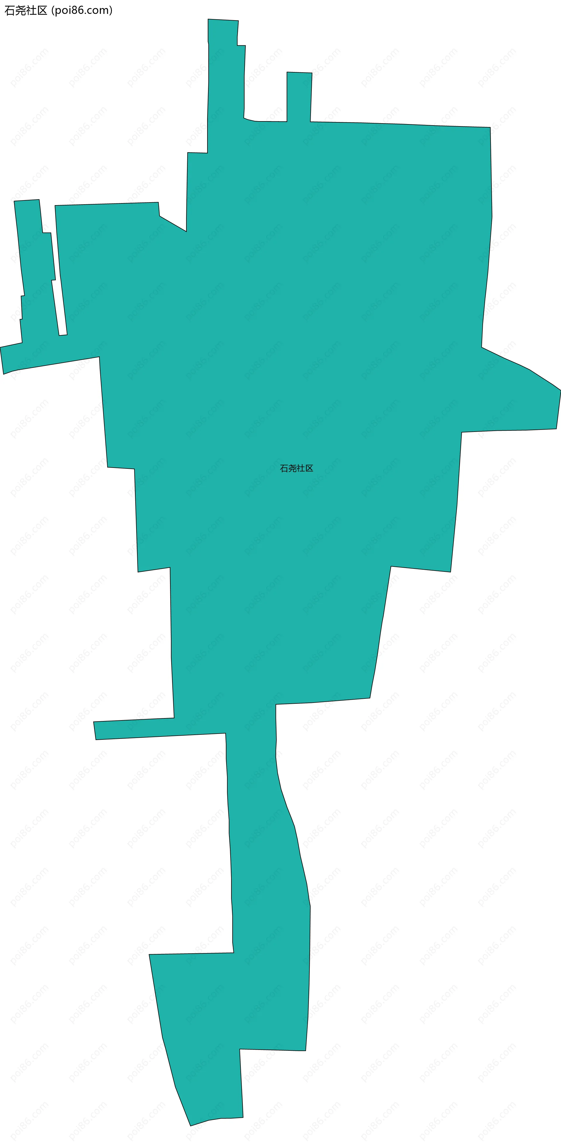 石尧社区边界地图