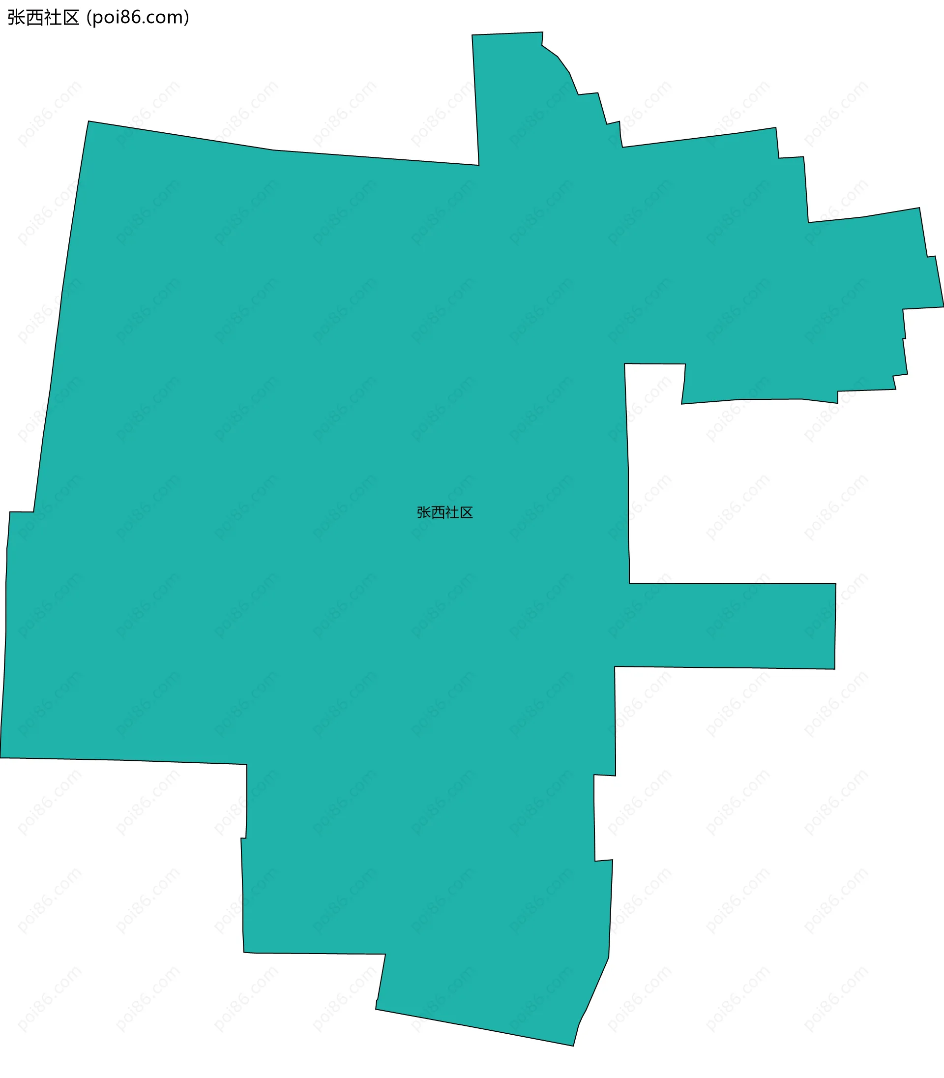 张西社区边界地图
