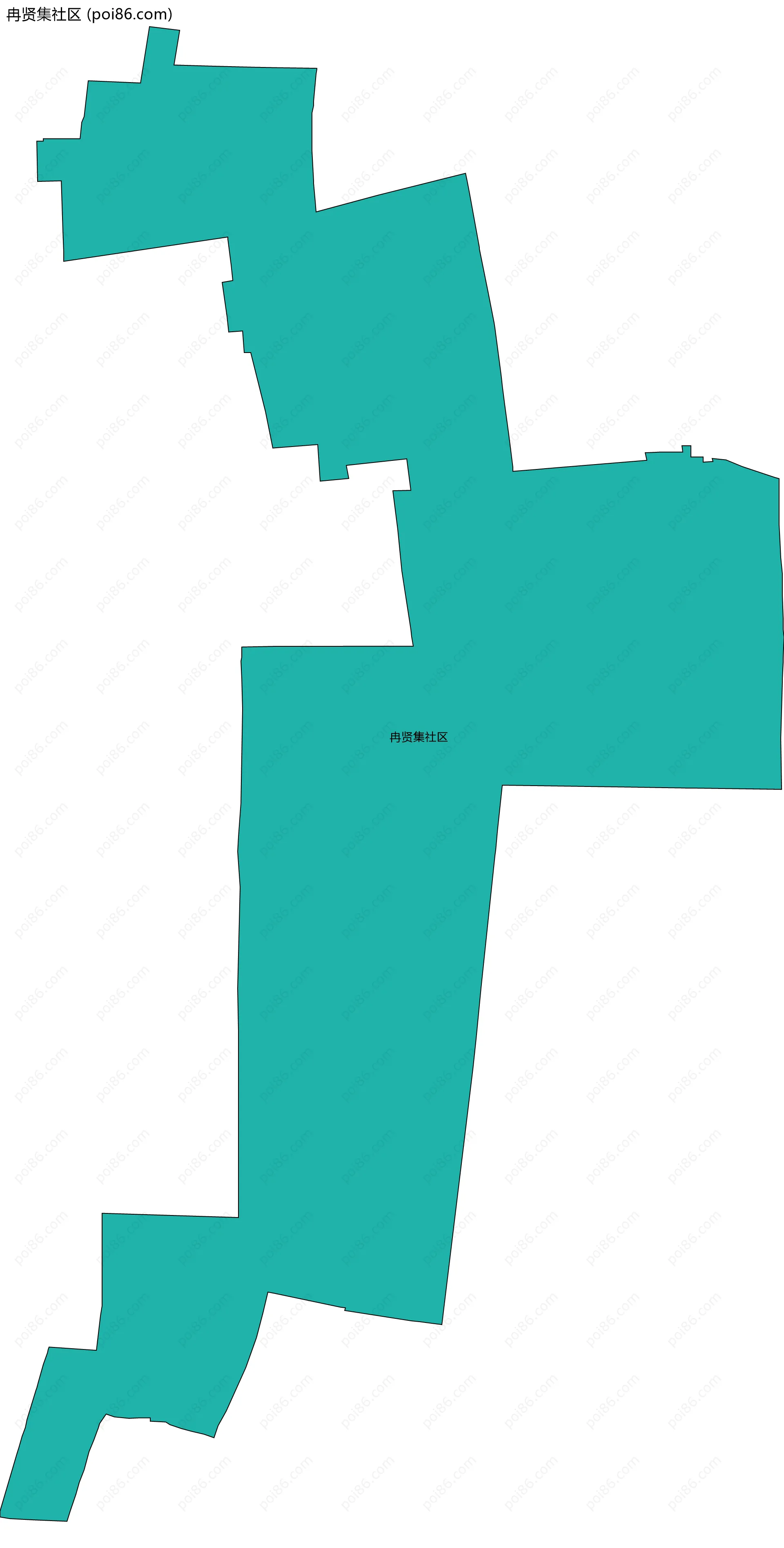 冉贤集社区边界地图