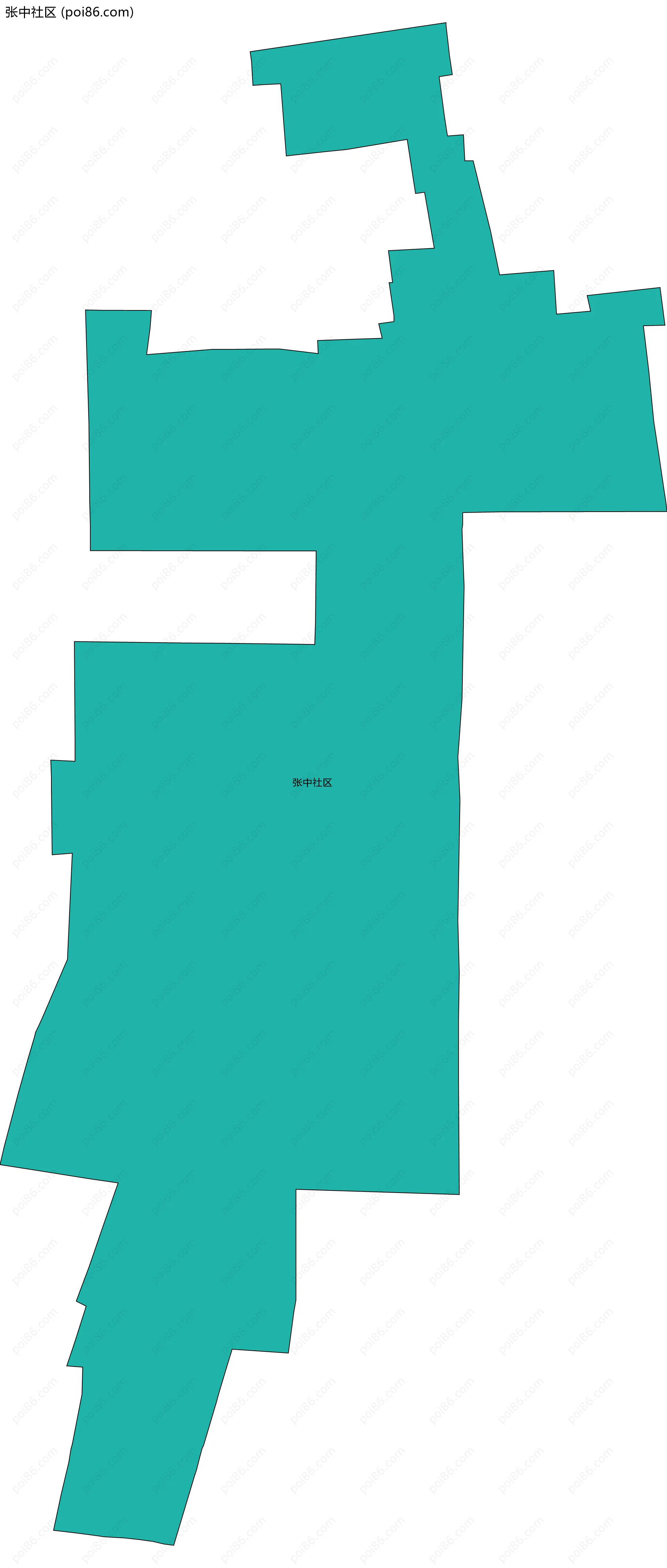 张中社区边界地图