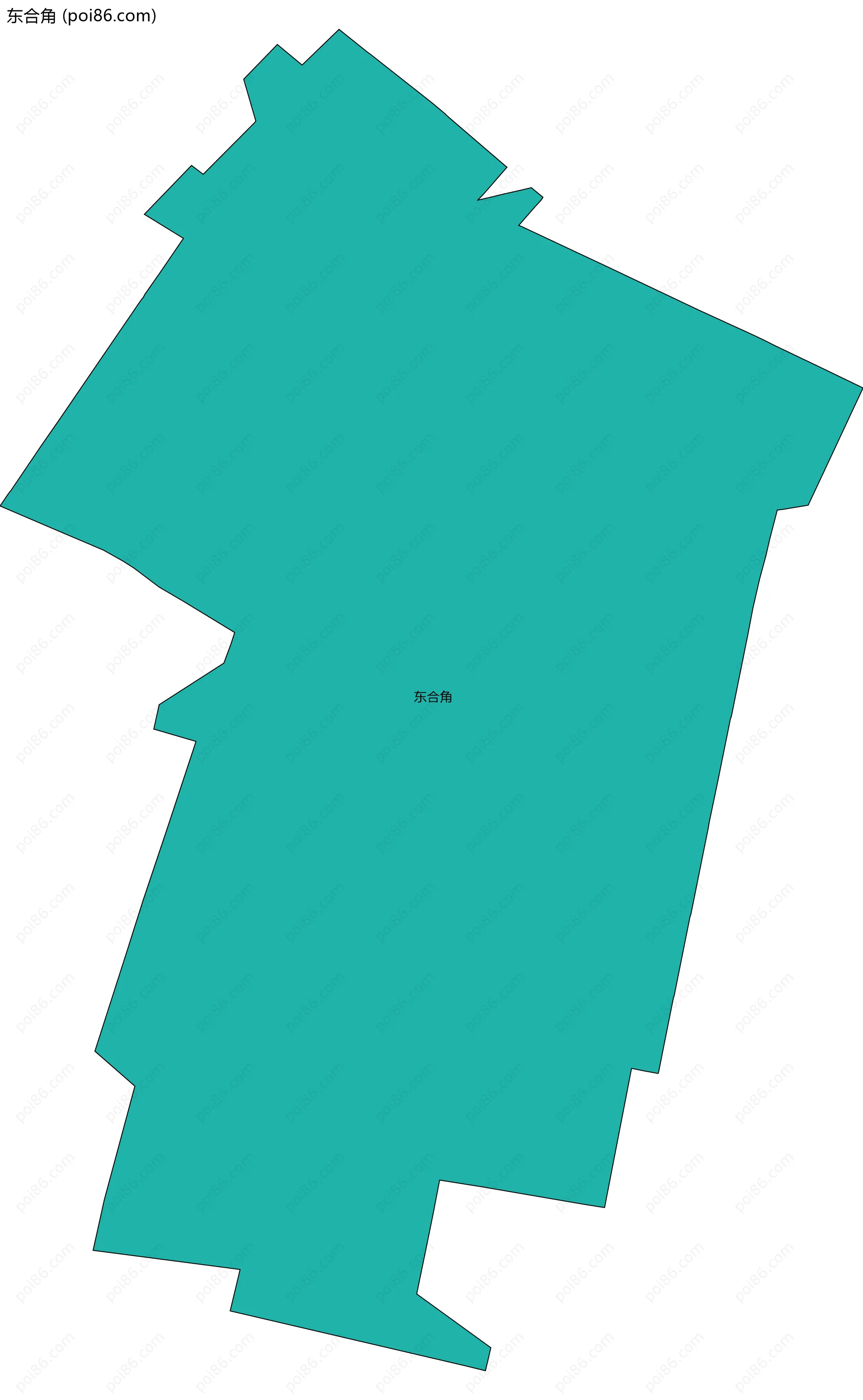 东合角边界地图