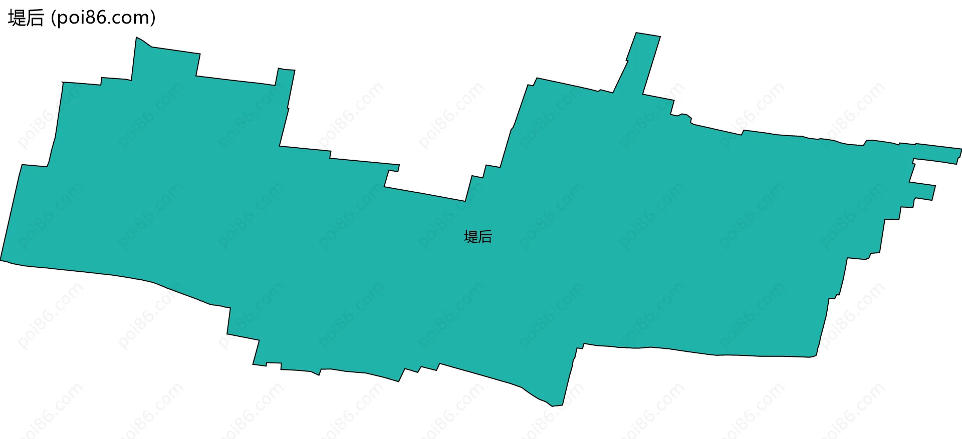 堤后边界地图