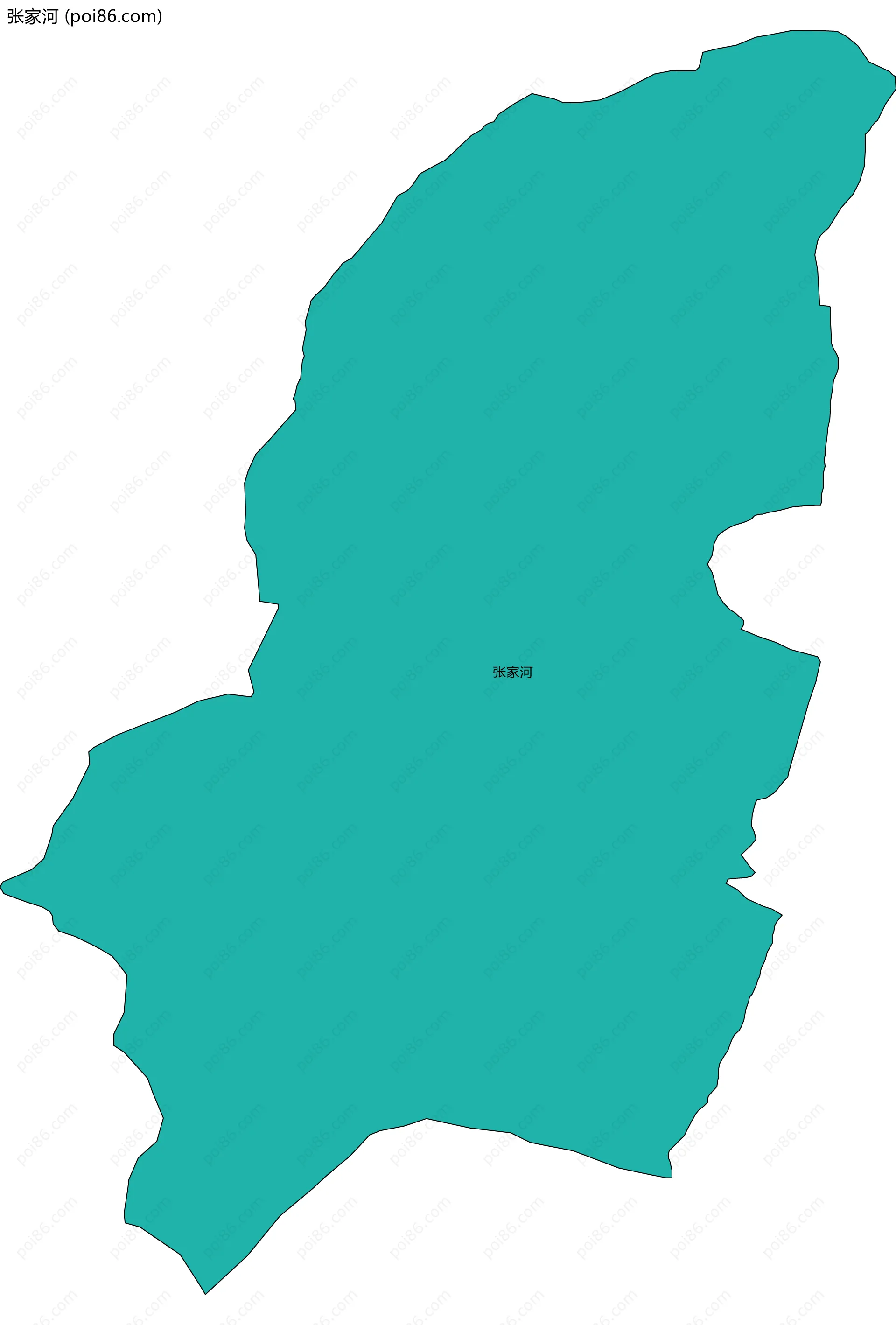 张家河边界地图