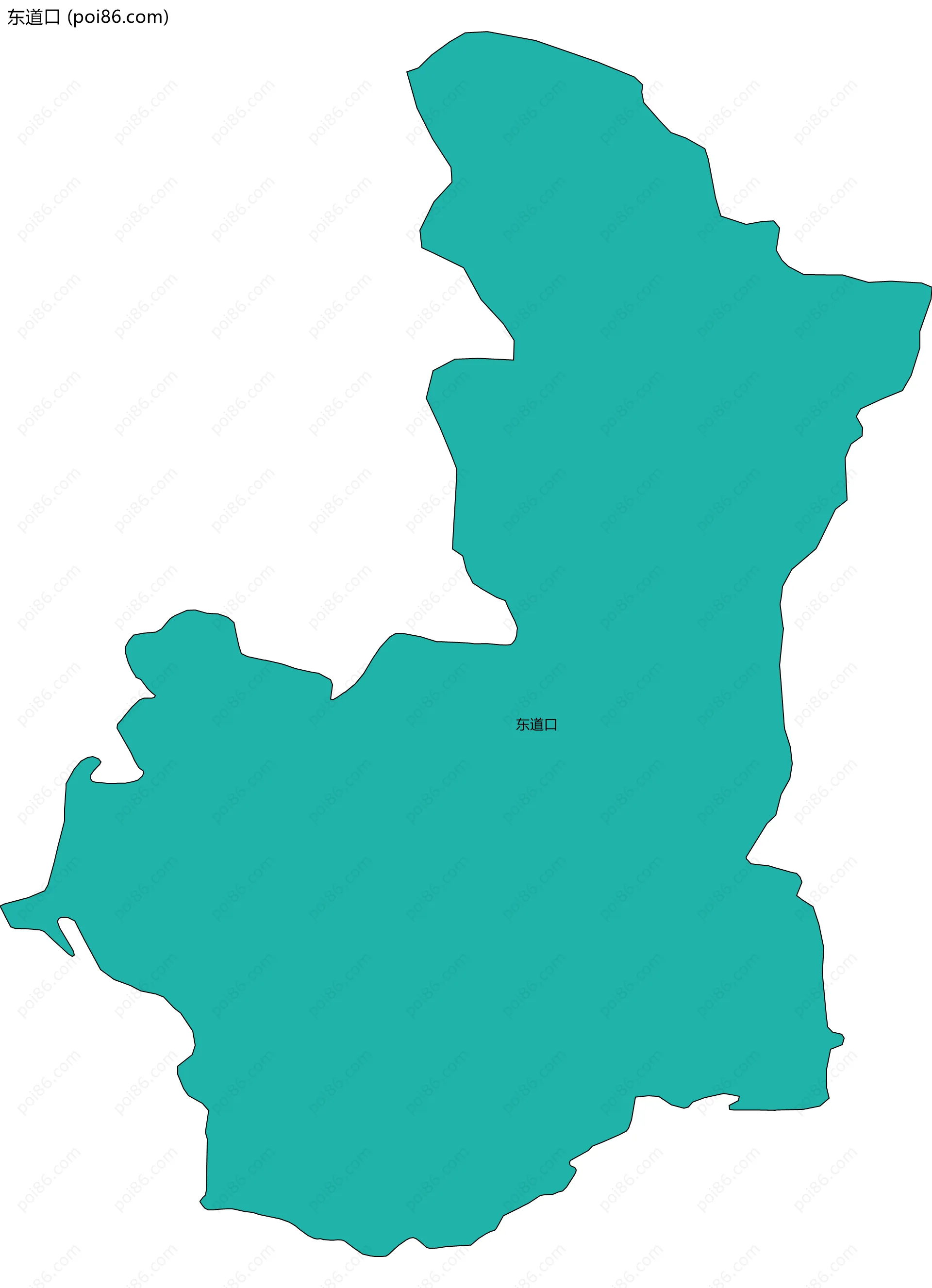 东道口边界地图