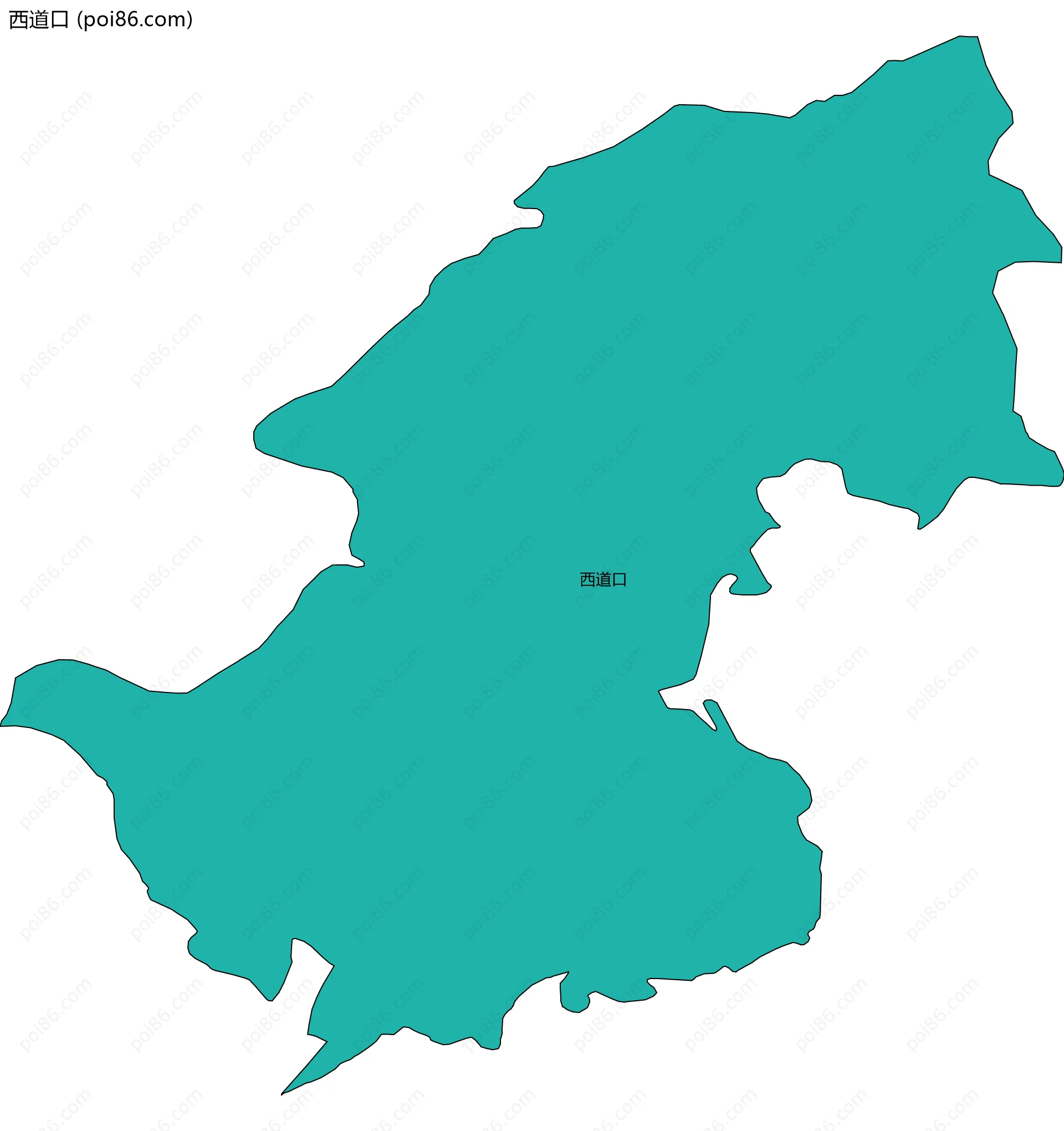 西道口边界地图