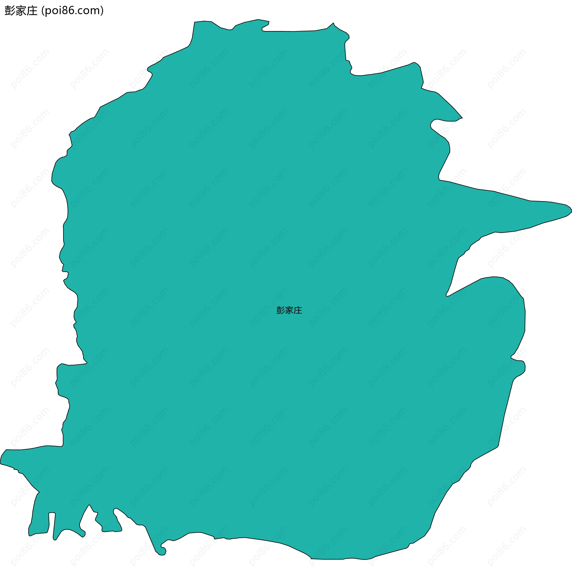 彭家庄边界地图