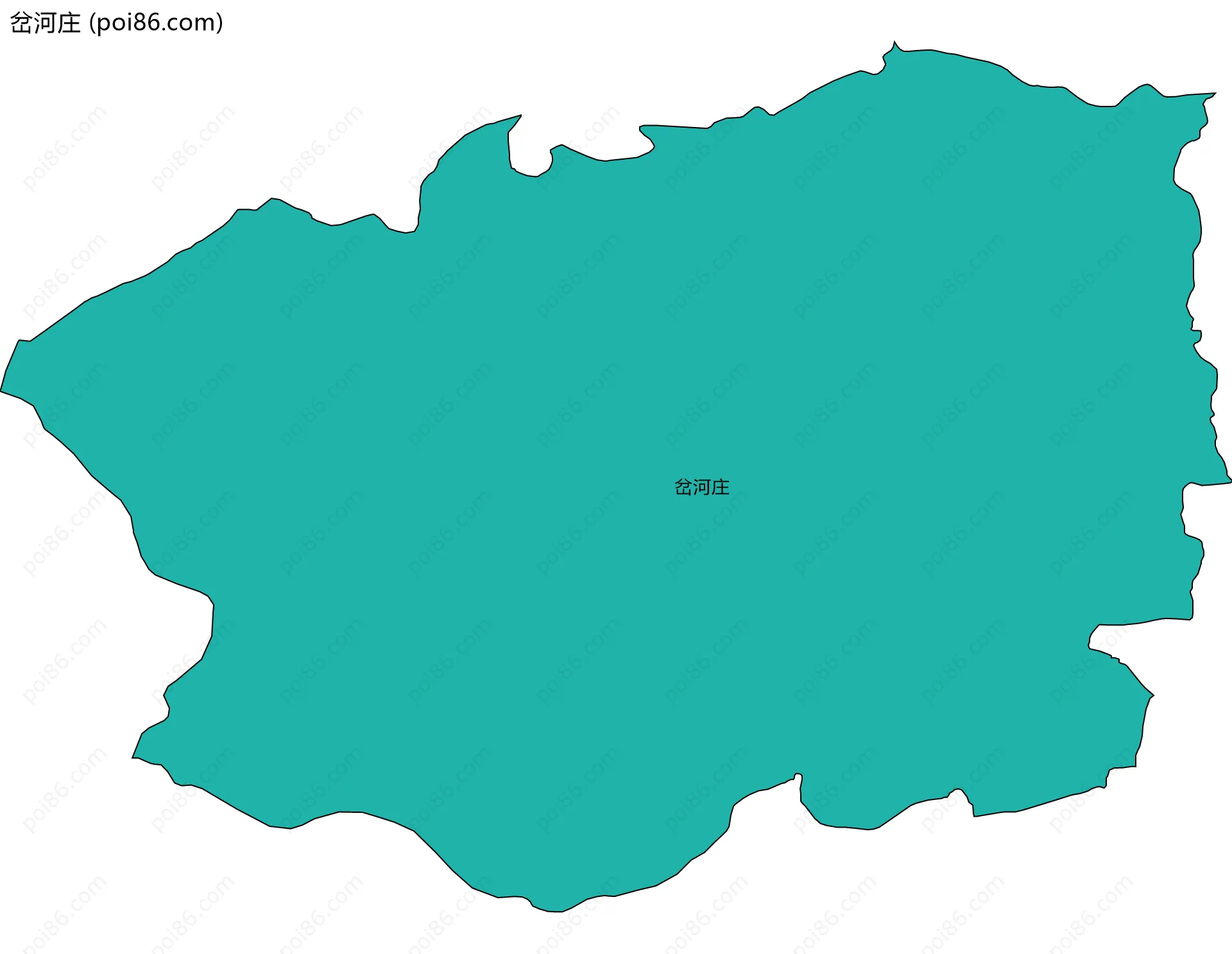 岔河庄边界地图