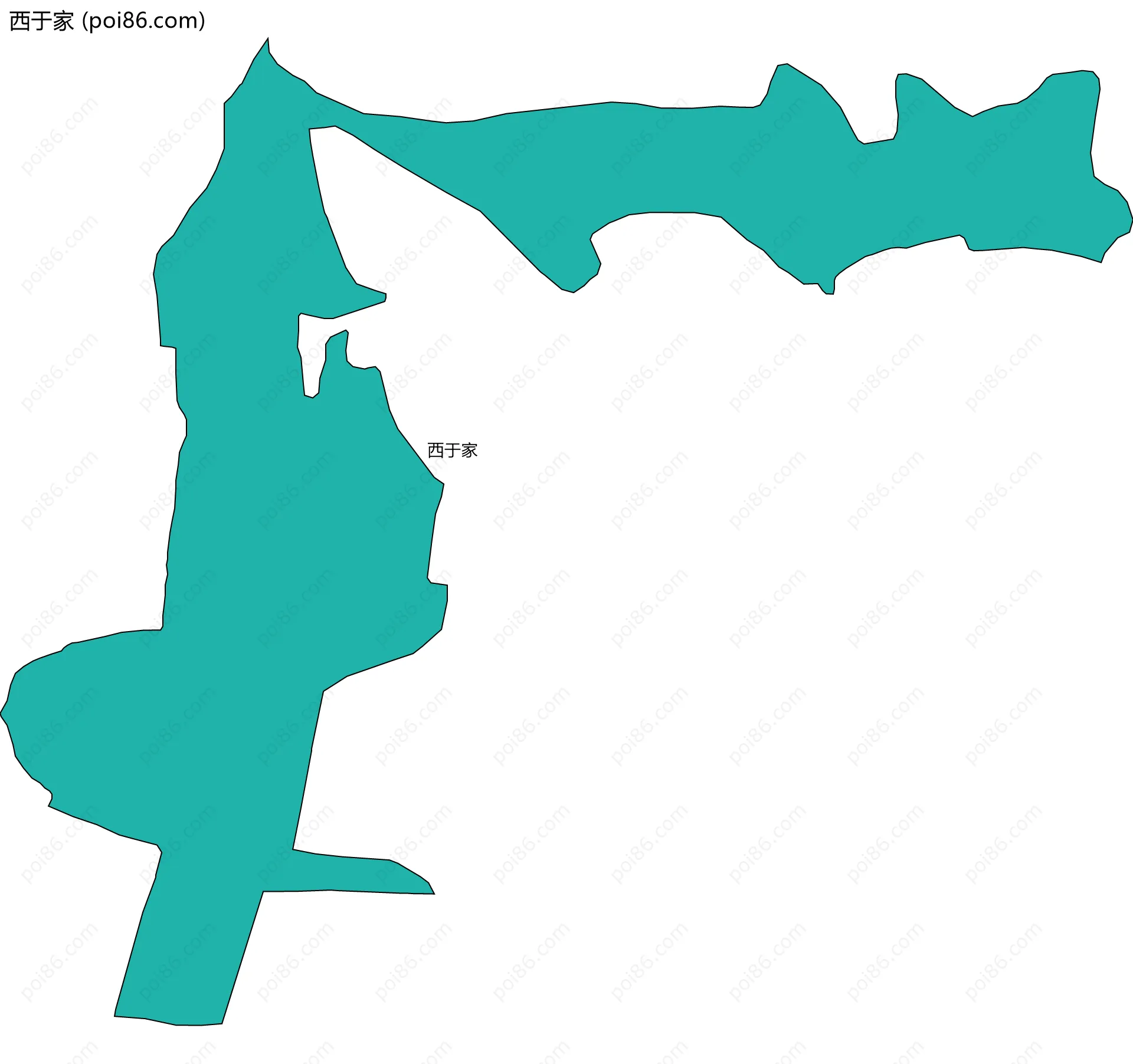 西于家边界地图