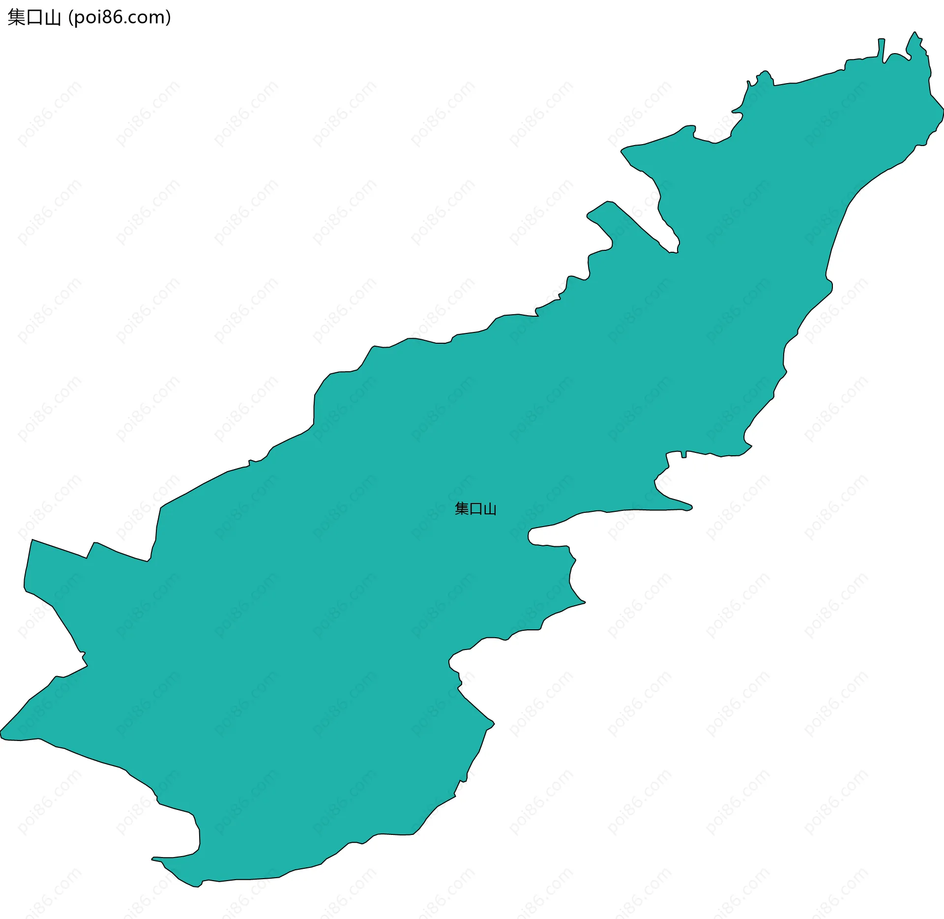 集口山边界地图