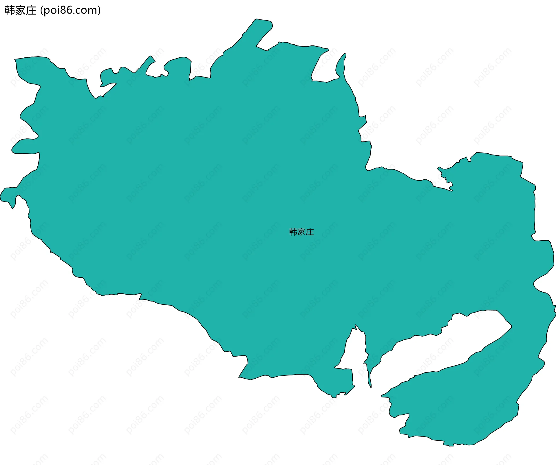 韩家庄边界地图