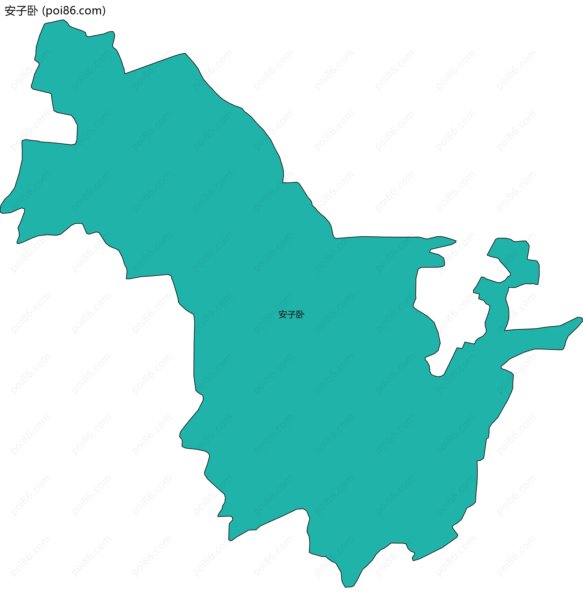 安子卧边界地图
