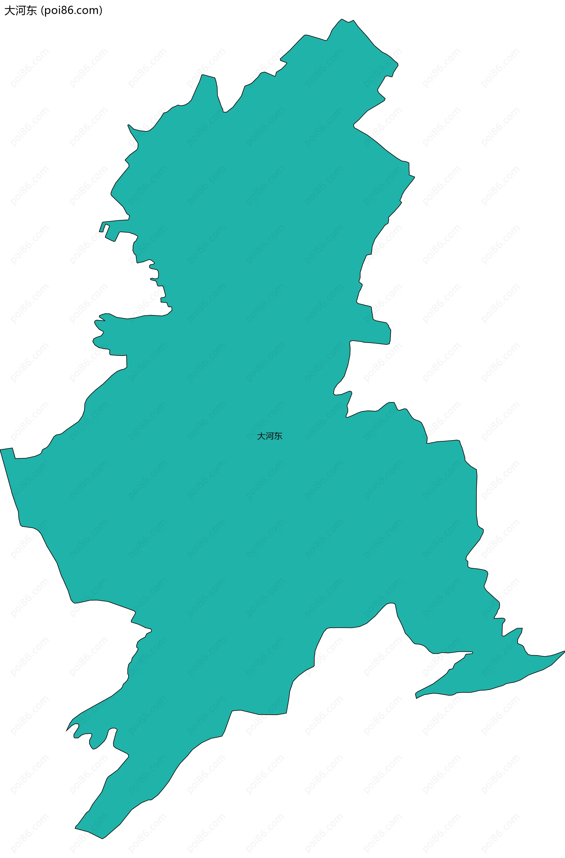 大河东边界地图