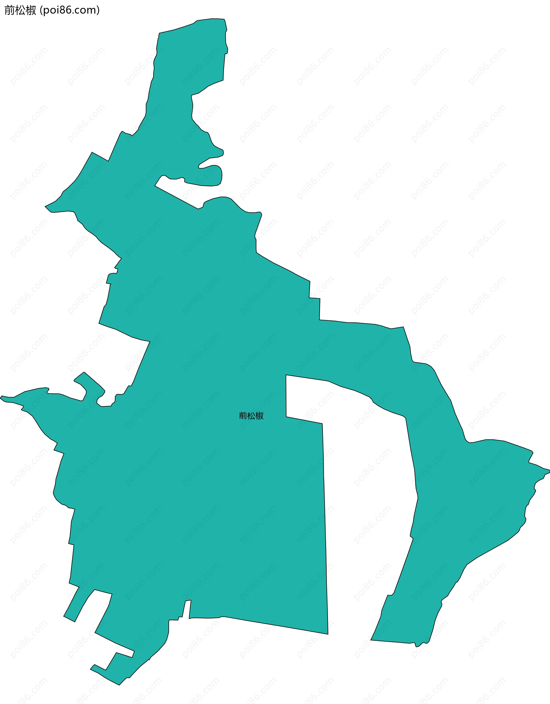 前松椒边界地图