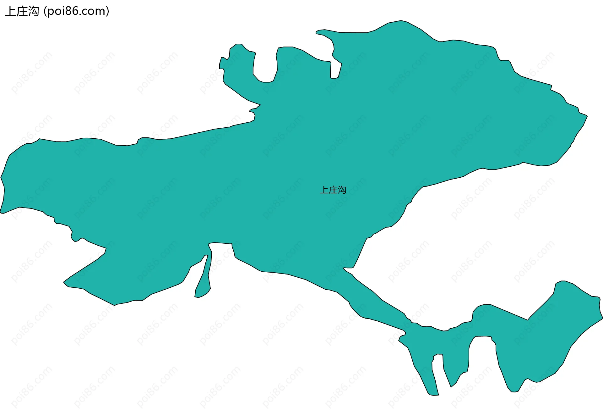 上庄沟边界地图