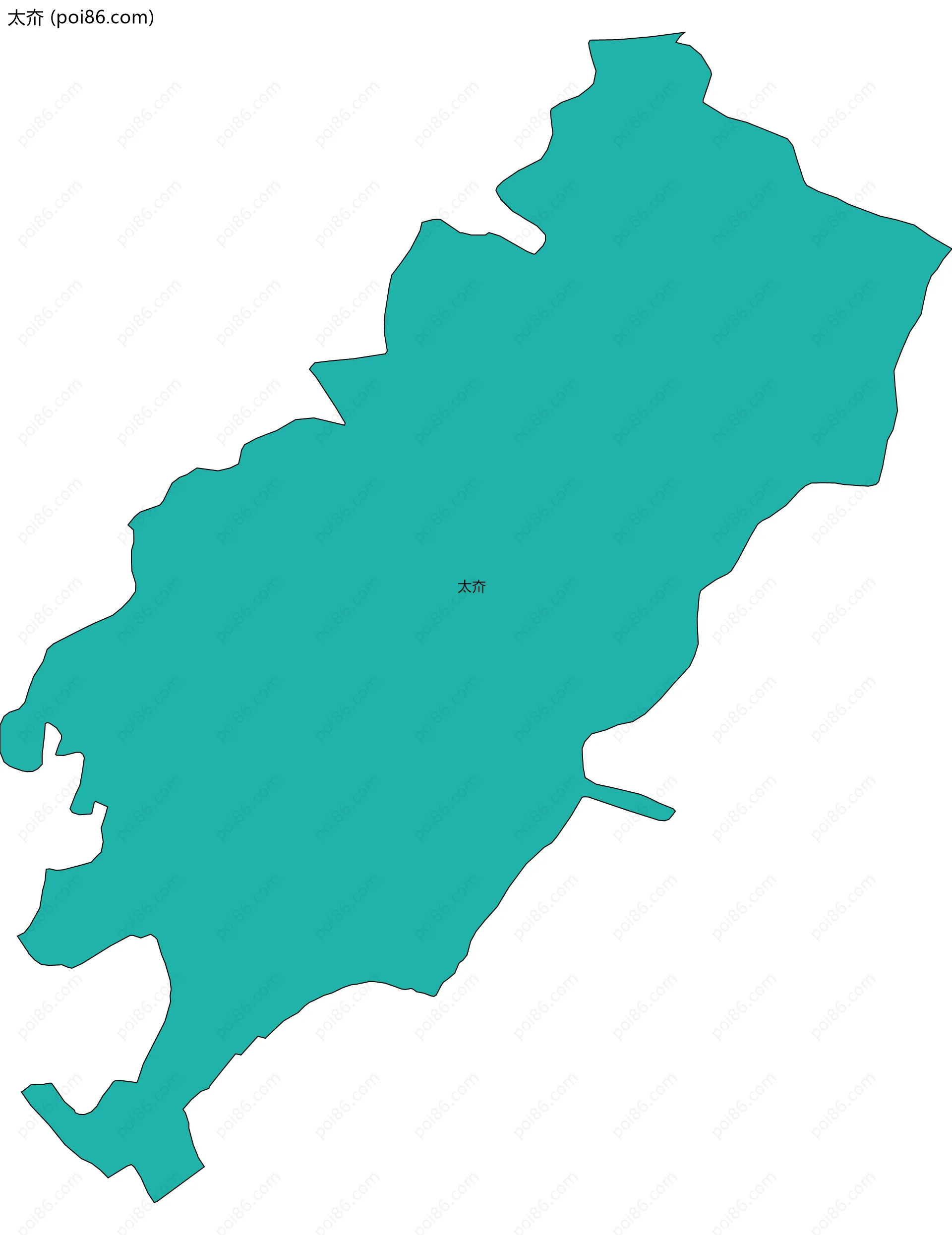 太夼边界地图