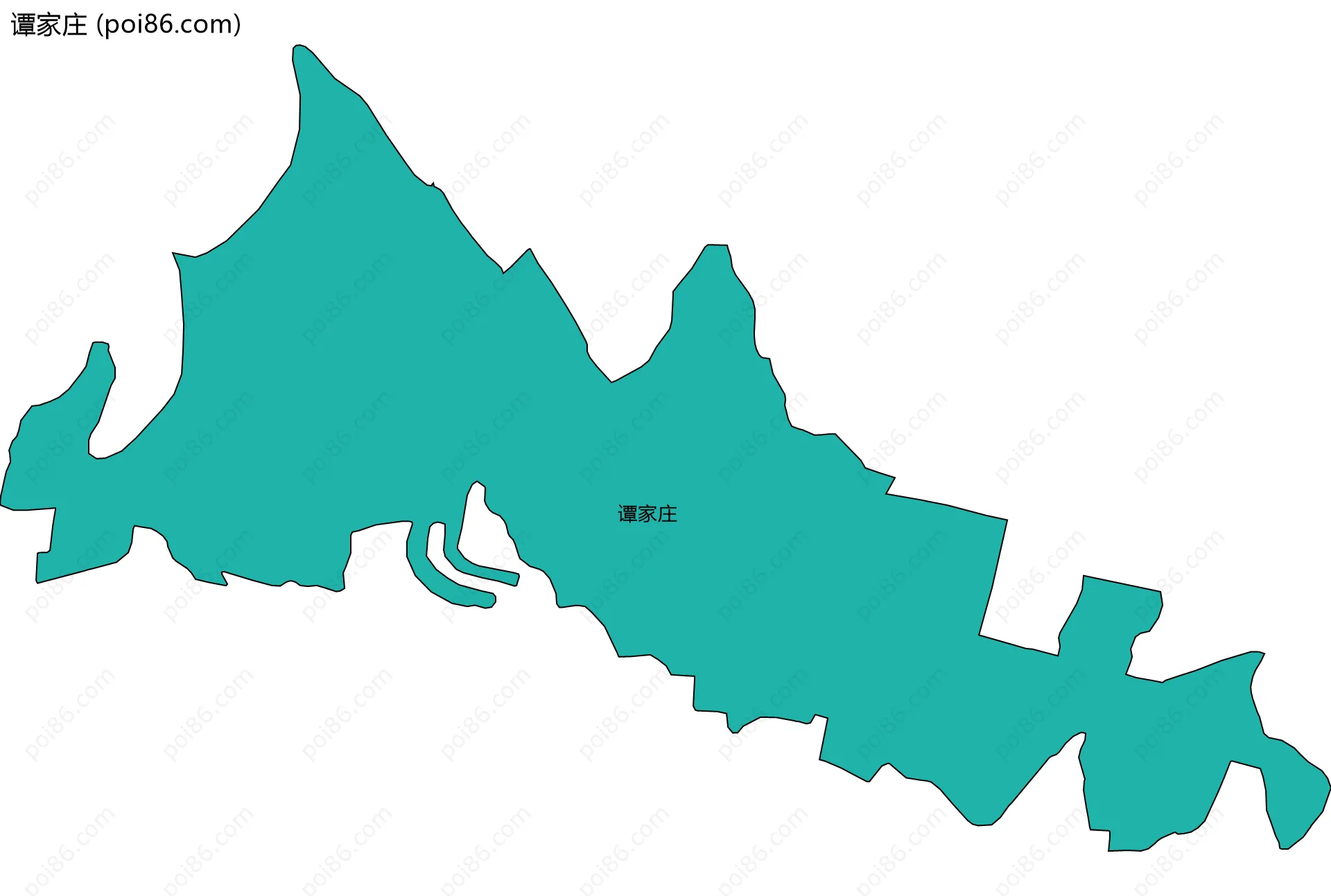 谭家庄边界地图