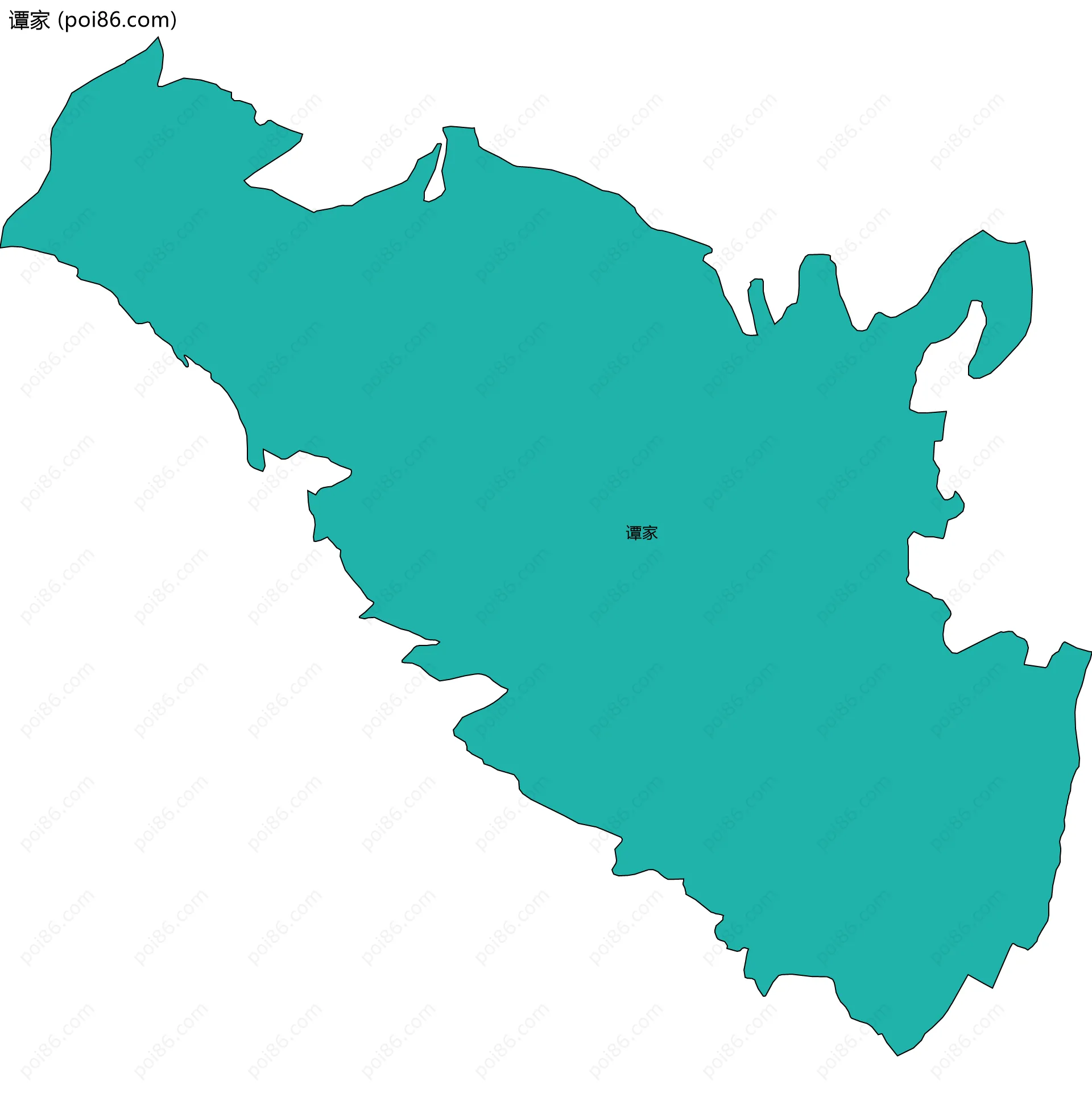 谭家边界地图