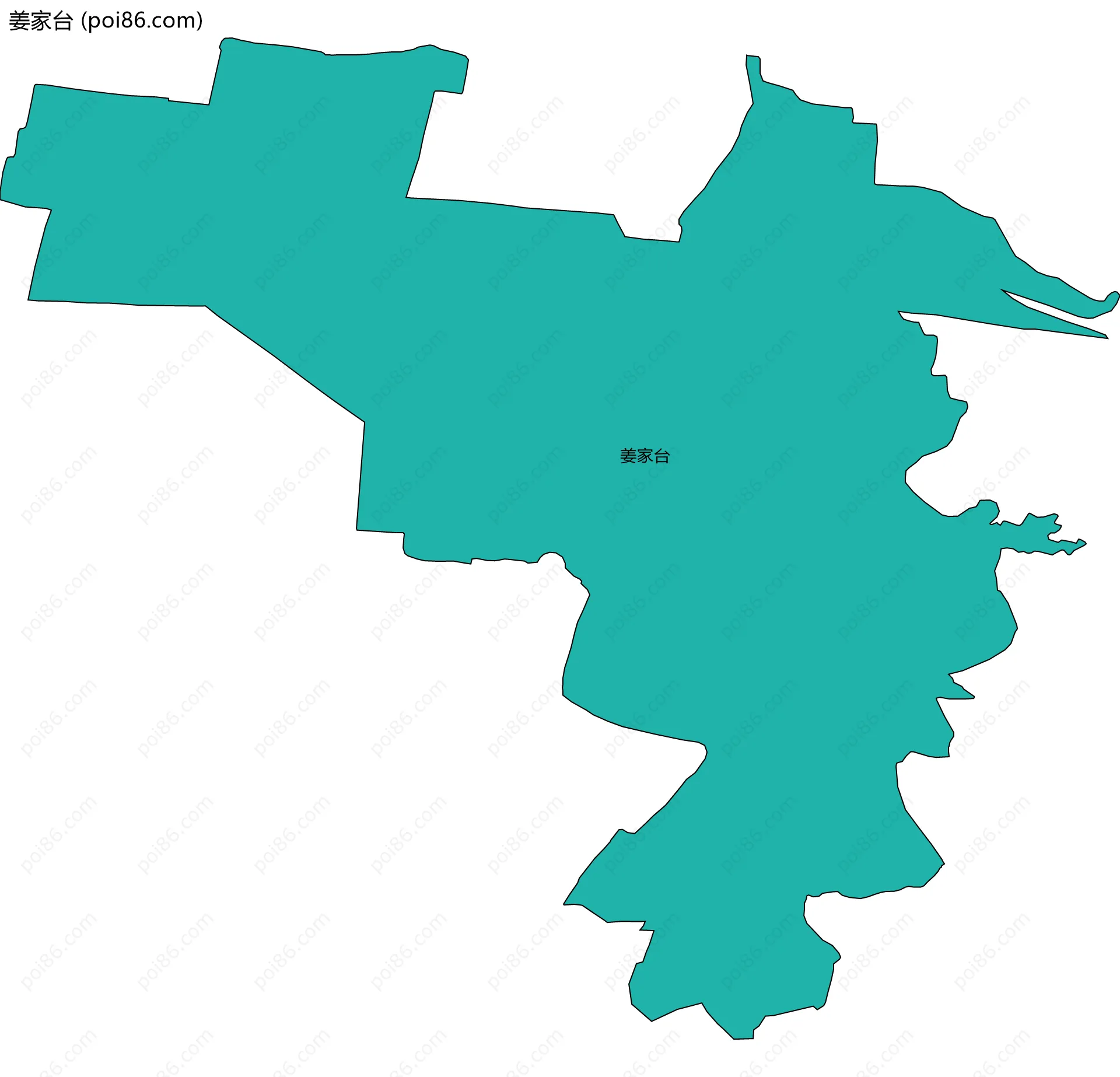 姜家台边界地图
