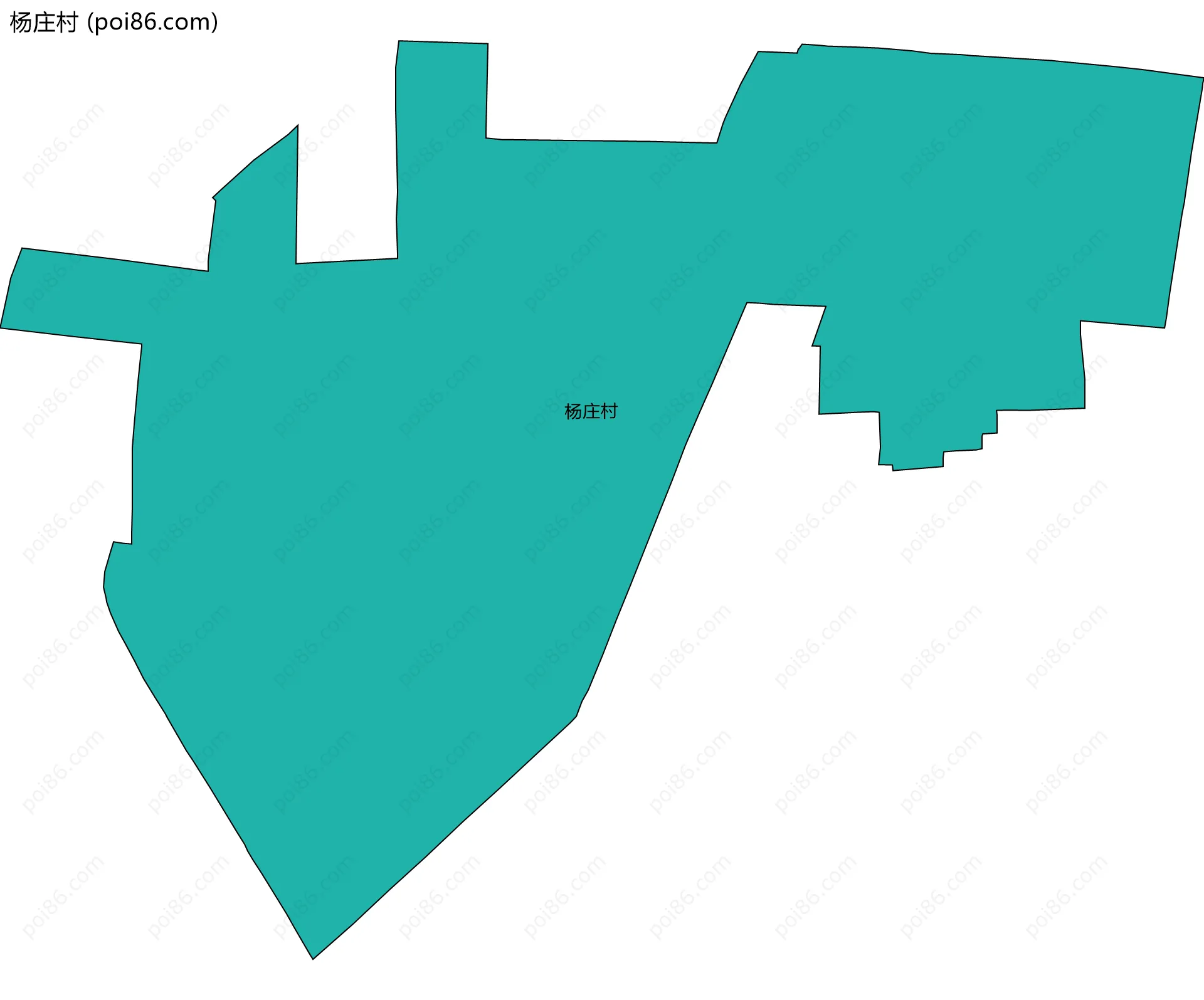 杨庄村边界地图