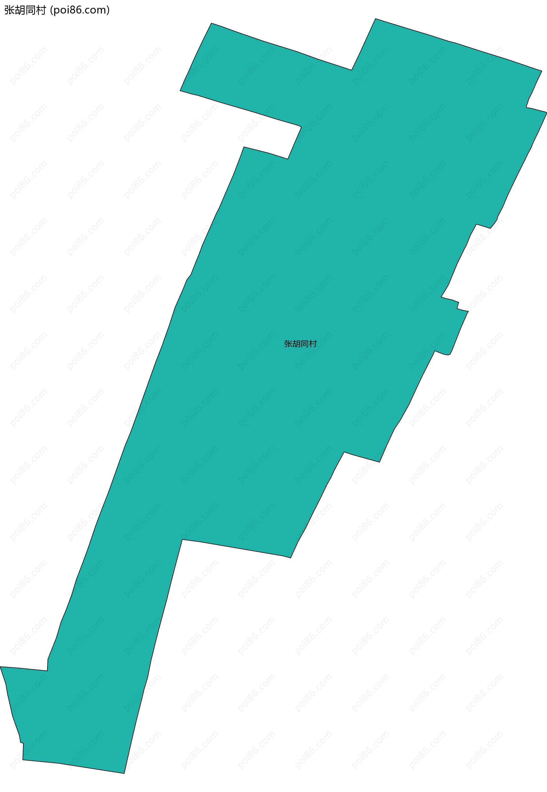 张胡同村边界地图