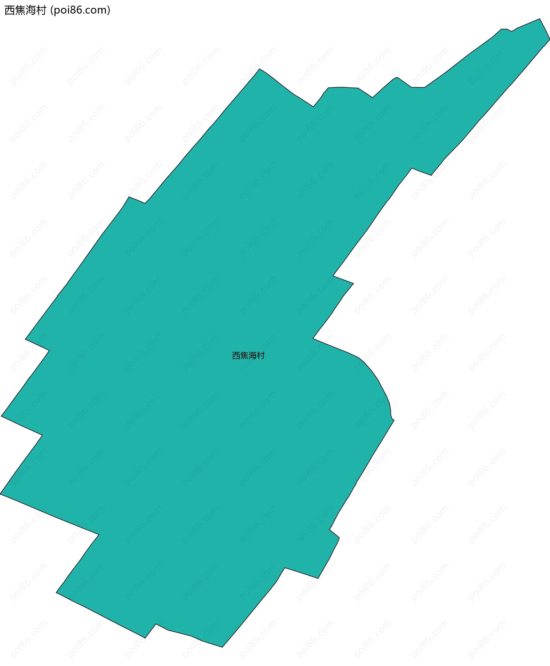 西焦海村边界地图